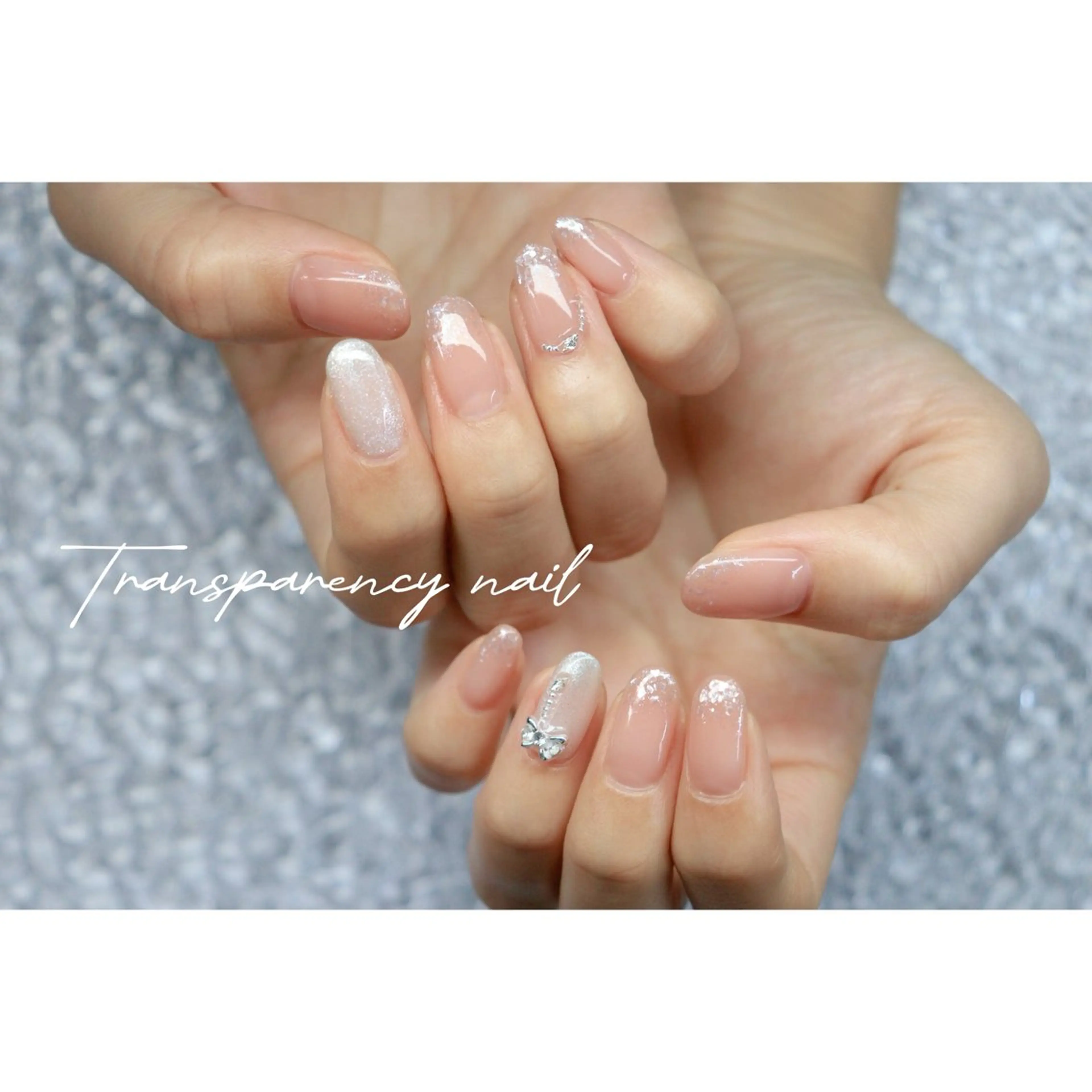 ネイル グラデーション ラメ(グリッター) ラメグラデーション シンプルネイル ハンドネイル ハンドケア mapple nailのネイルデザイン