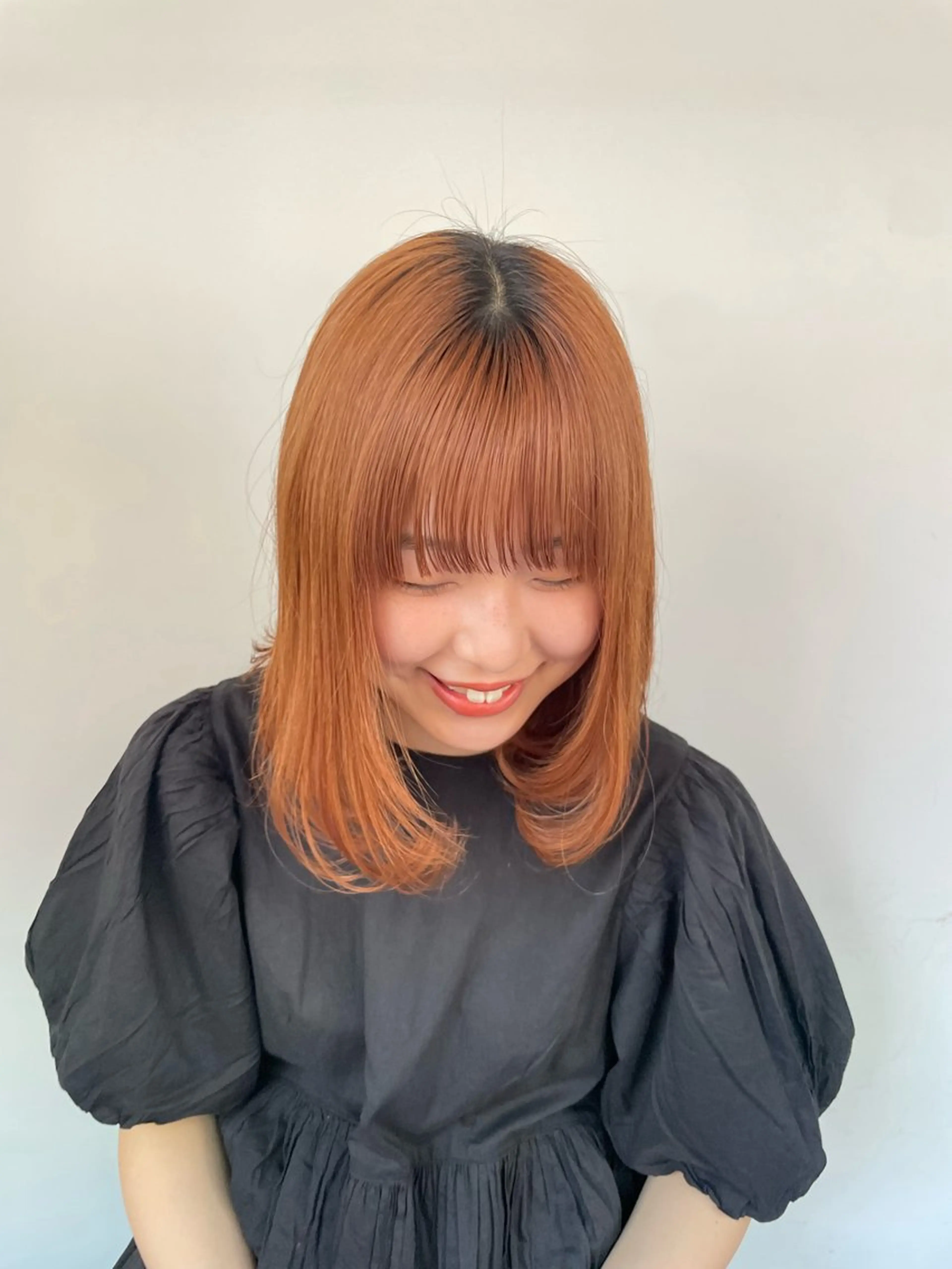 ロング カラー ブリーチ レイヤー×初 パーマ|hinakoのヘアスタイル