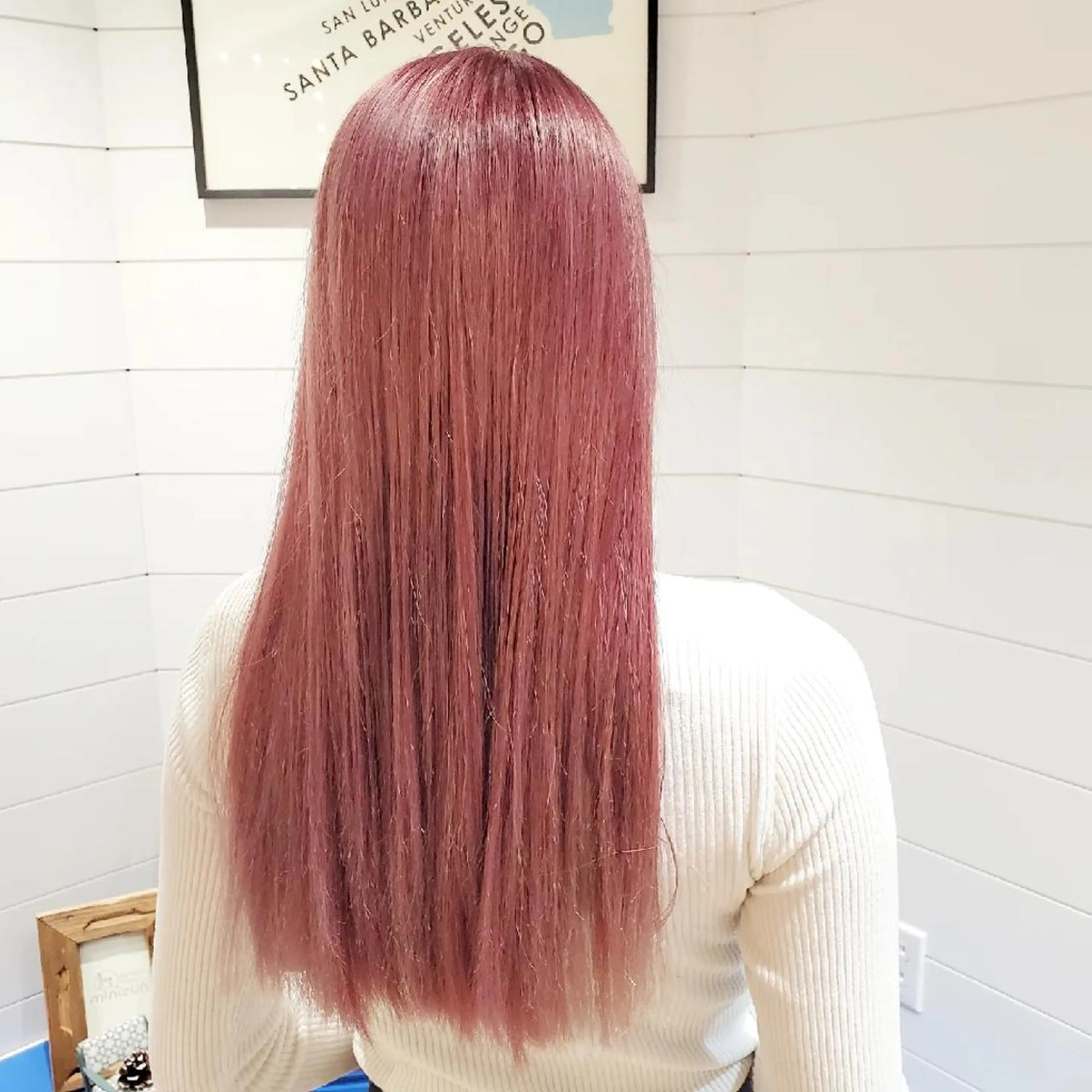 ロング カラー ブリーチ ピンクカラー ロング カット ヘアカラー トリートメント パーソナルカラー 診断🍀マリンのヘアスタイル