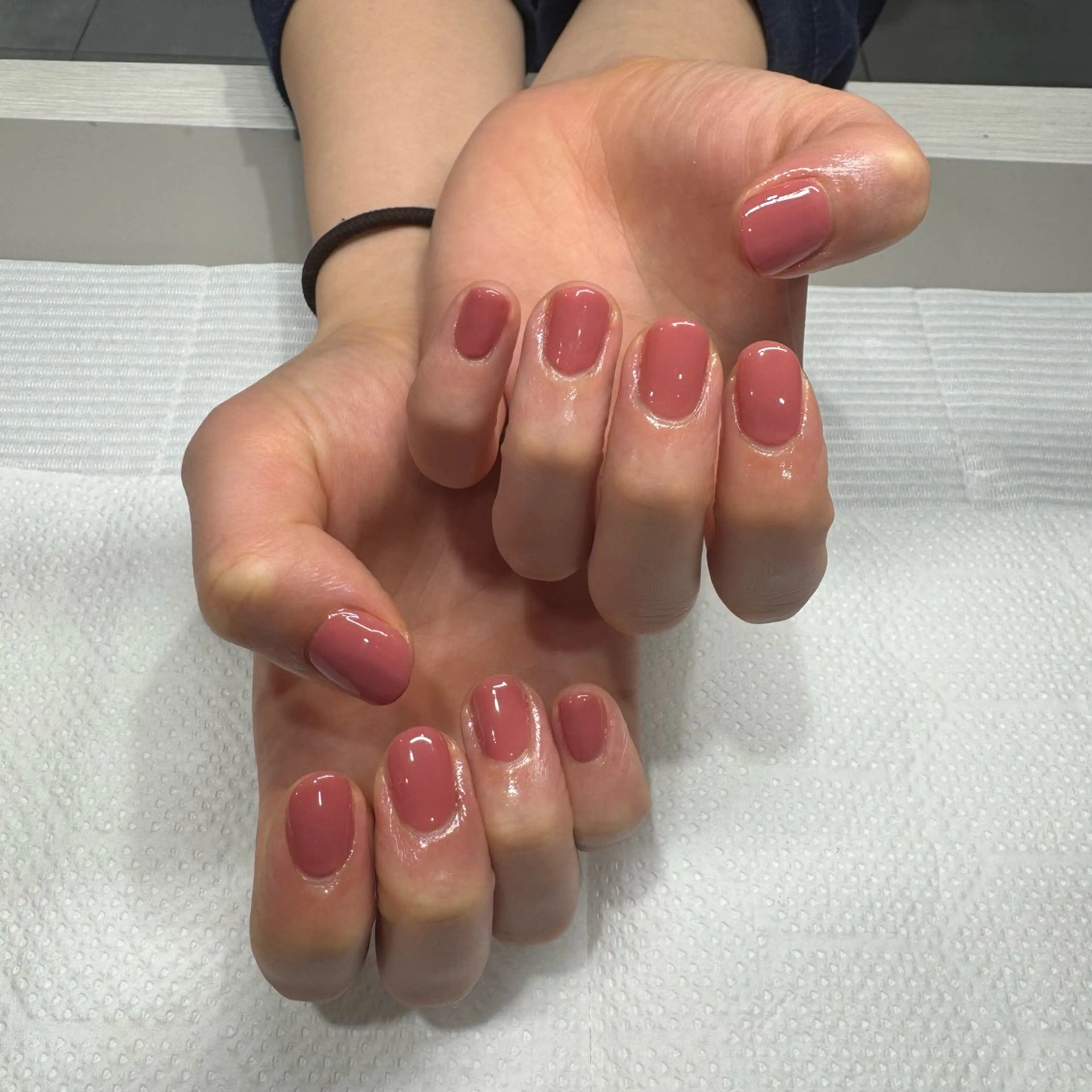 ネイル ピンク ピンクベージュ ハンドネイル 小野澤 紗智のネイルデザイン