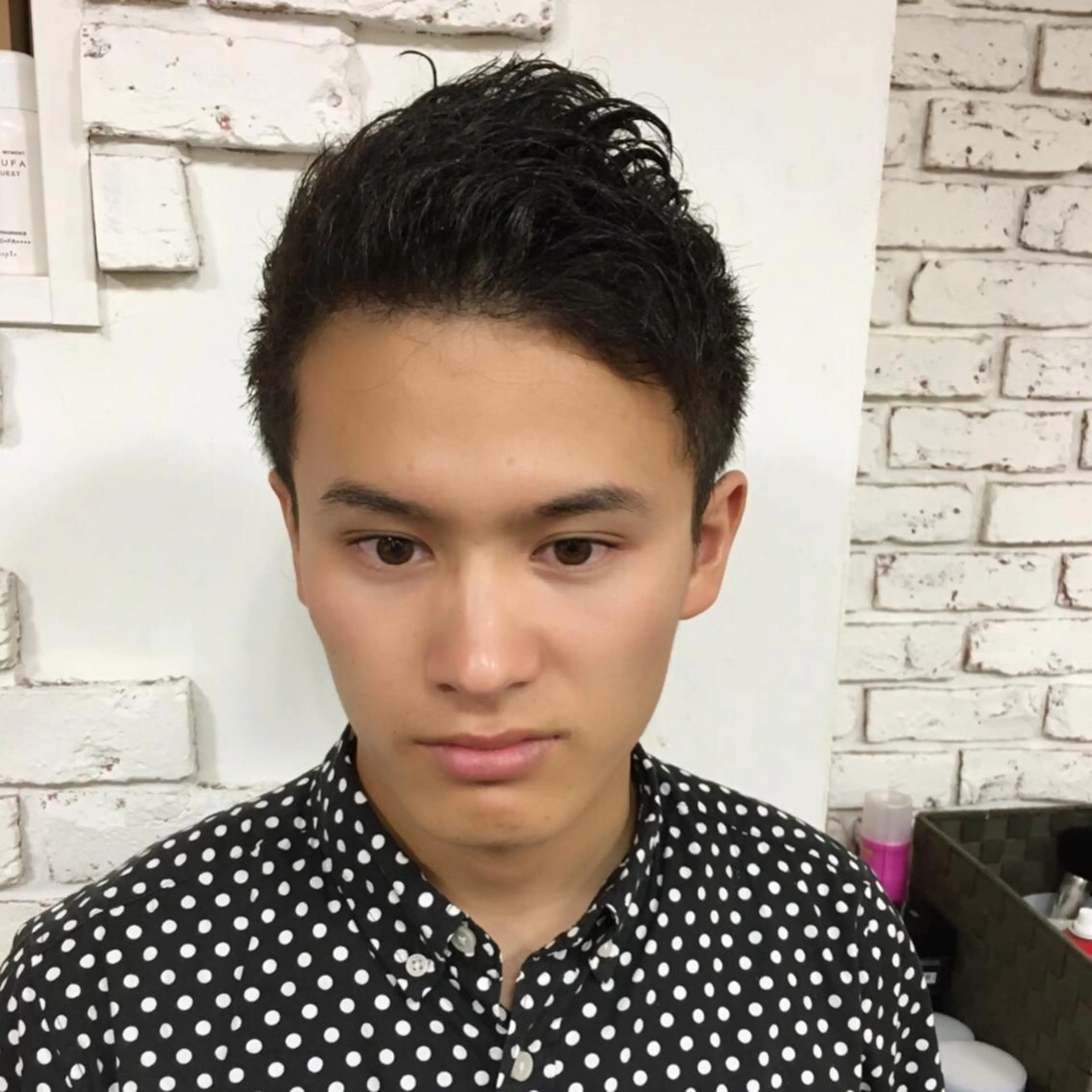 ショート パーマ メンズ 店長　鍜治本 颯太のヘアスタイル