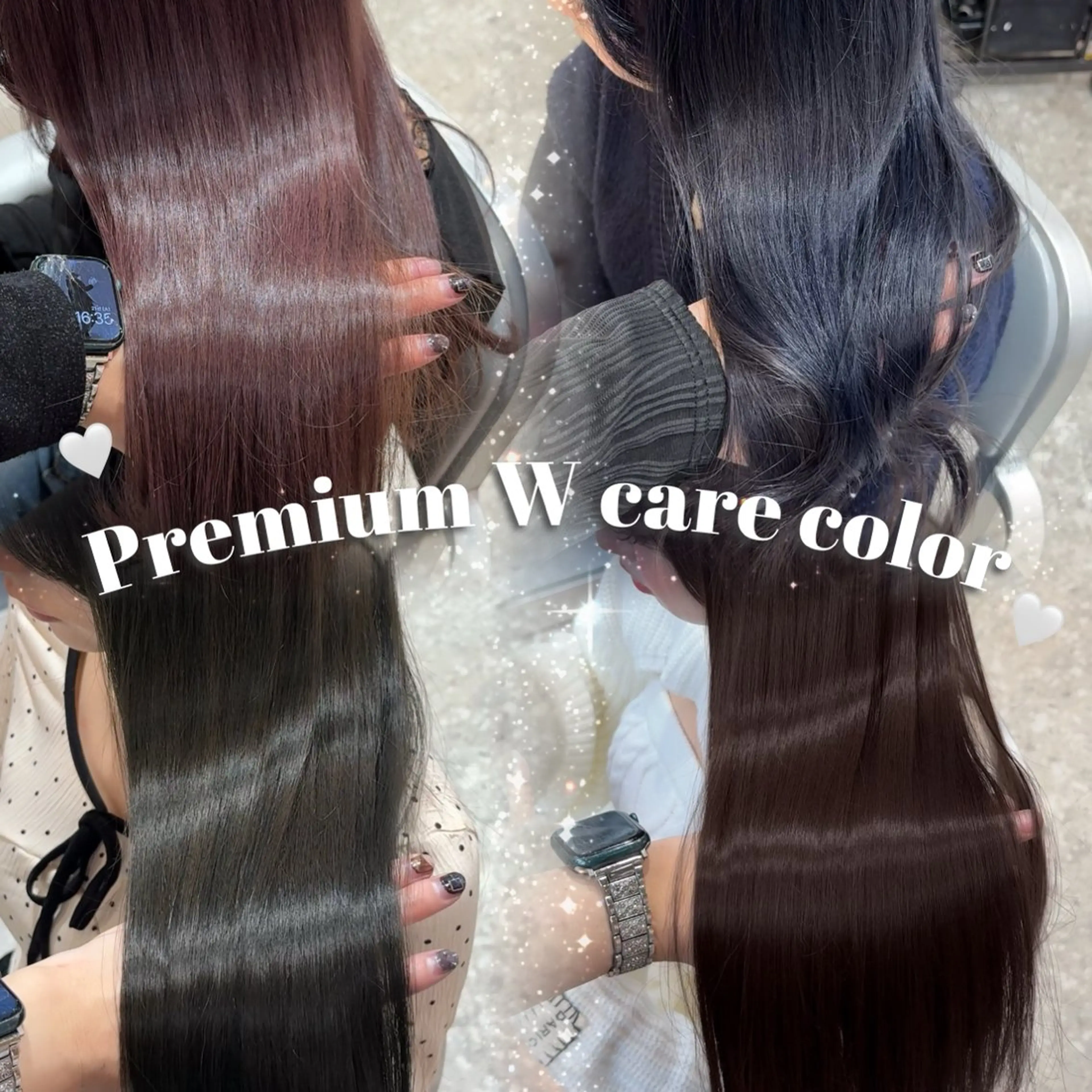 💖ミニモ限定💖✨️ブリーチなしダブルカラー➕選べる髪質改善トリートメント✨️の写真