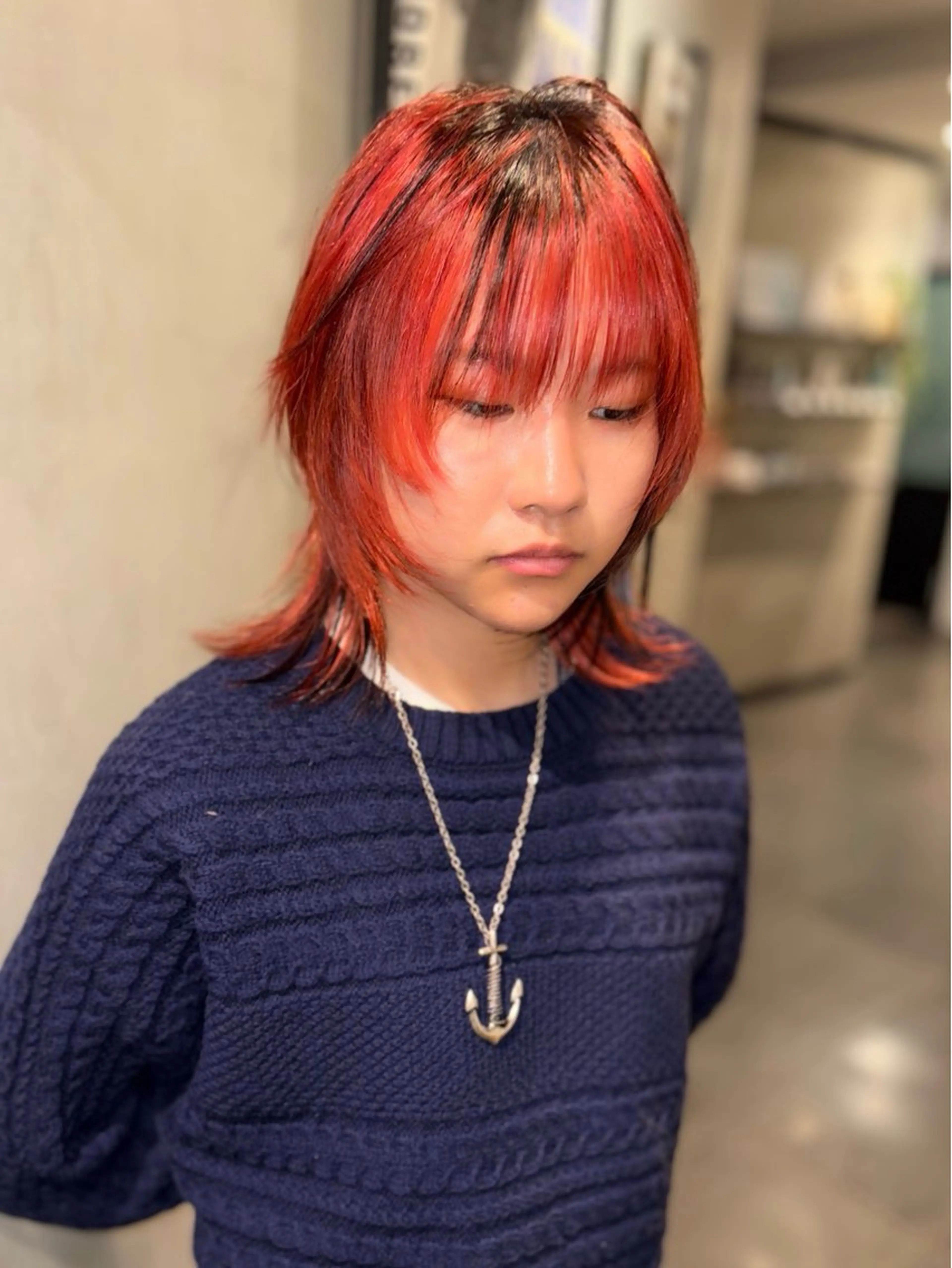 ミディアム カラー ヘアカラー トリートメント 優 作のヘアスタイル
