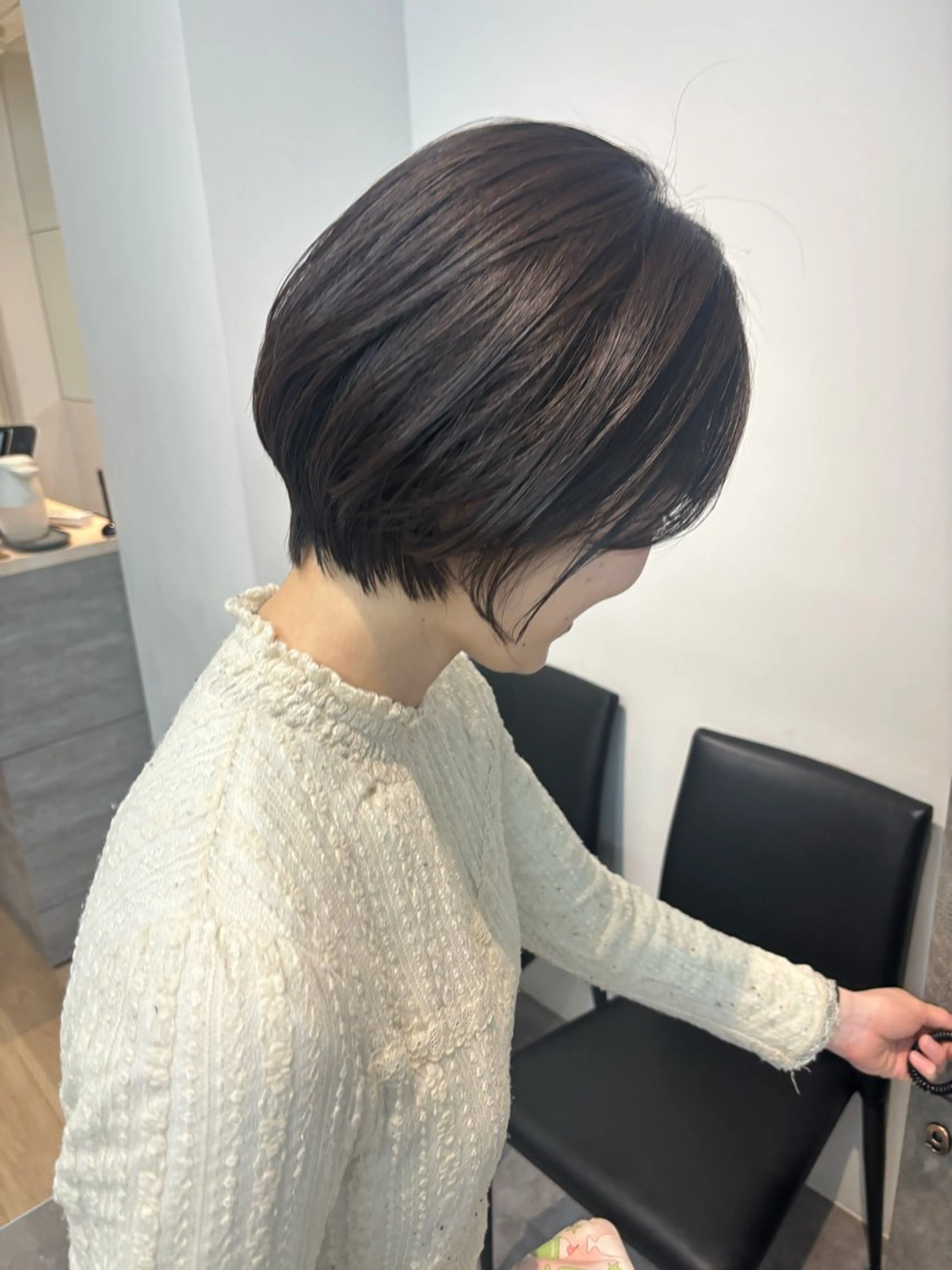 ショート カラー パーマ ヘアアレンジ マエダ アズミ🌱のヘアスタイル