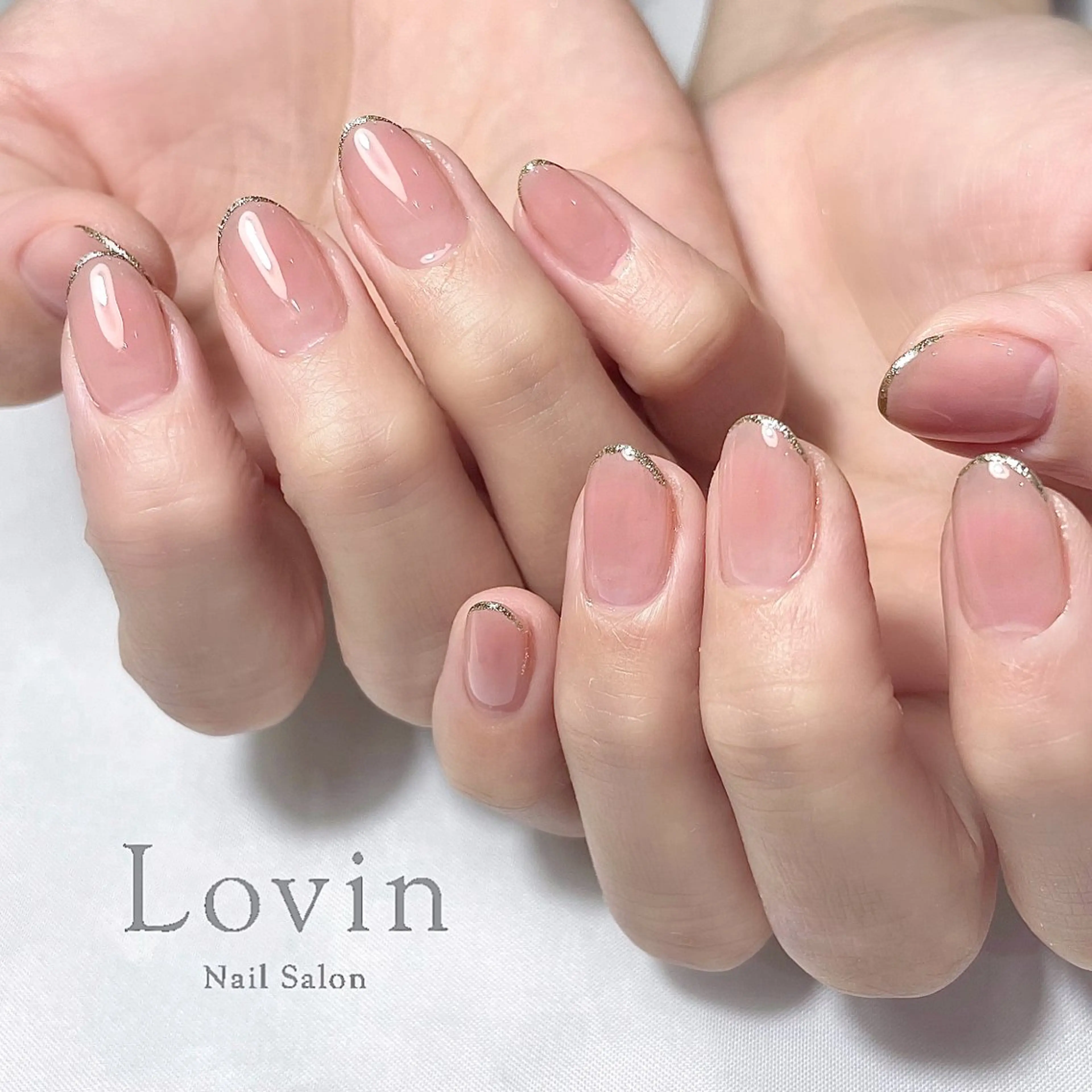 ネイル ジェルネイル オフィスネイル パラジェル パラジェルプレミアムサロン nail care &spa Lovin［ラヴィン］所属・Azegami Minaのネイルデザイン