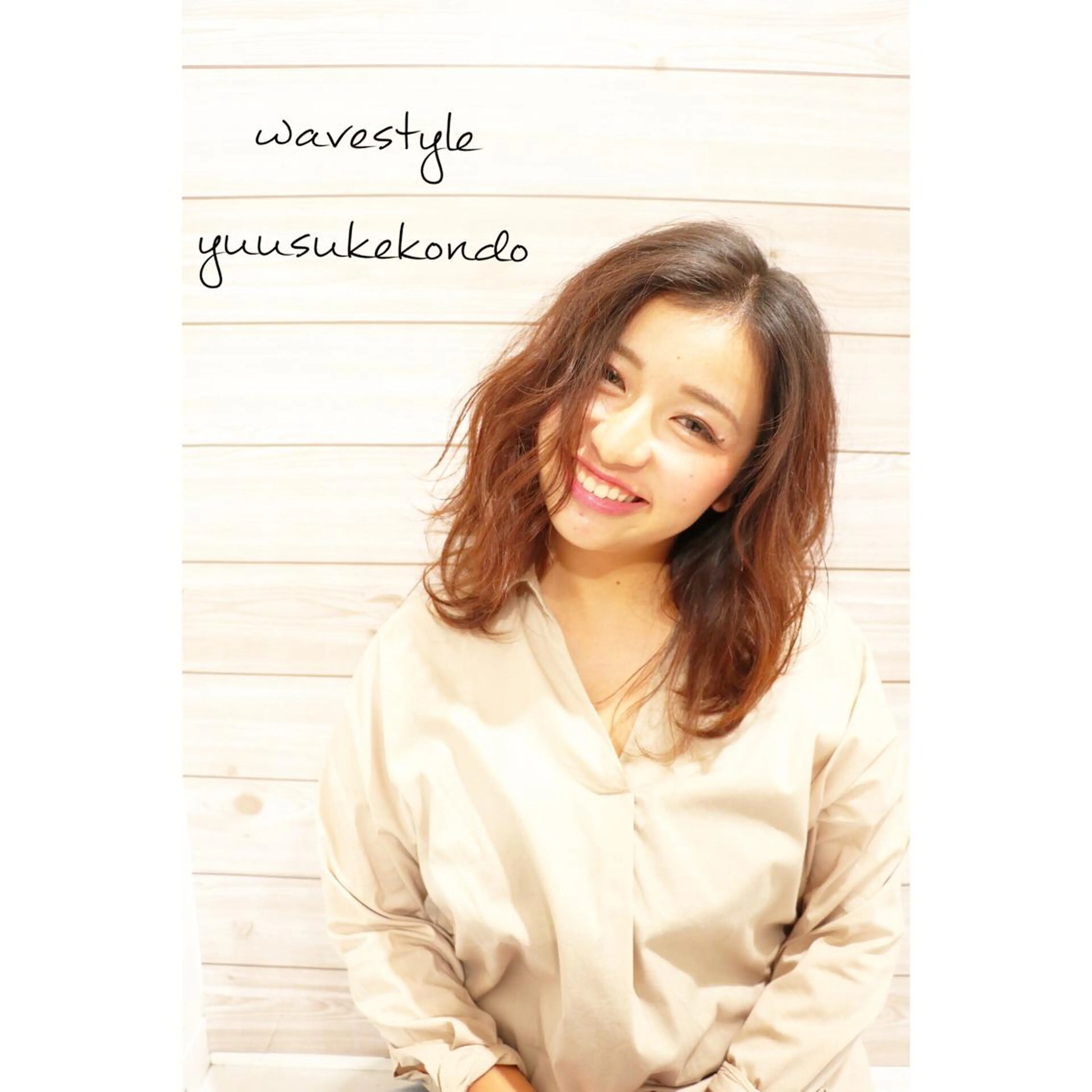 セミロング カラー パーマ セミロングパーマ _WHITE高槻所属・_WHITE高槻店 yusukeのヘアスタイル