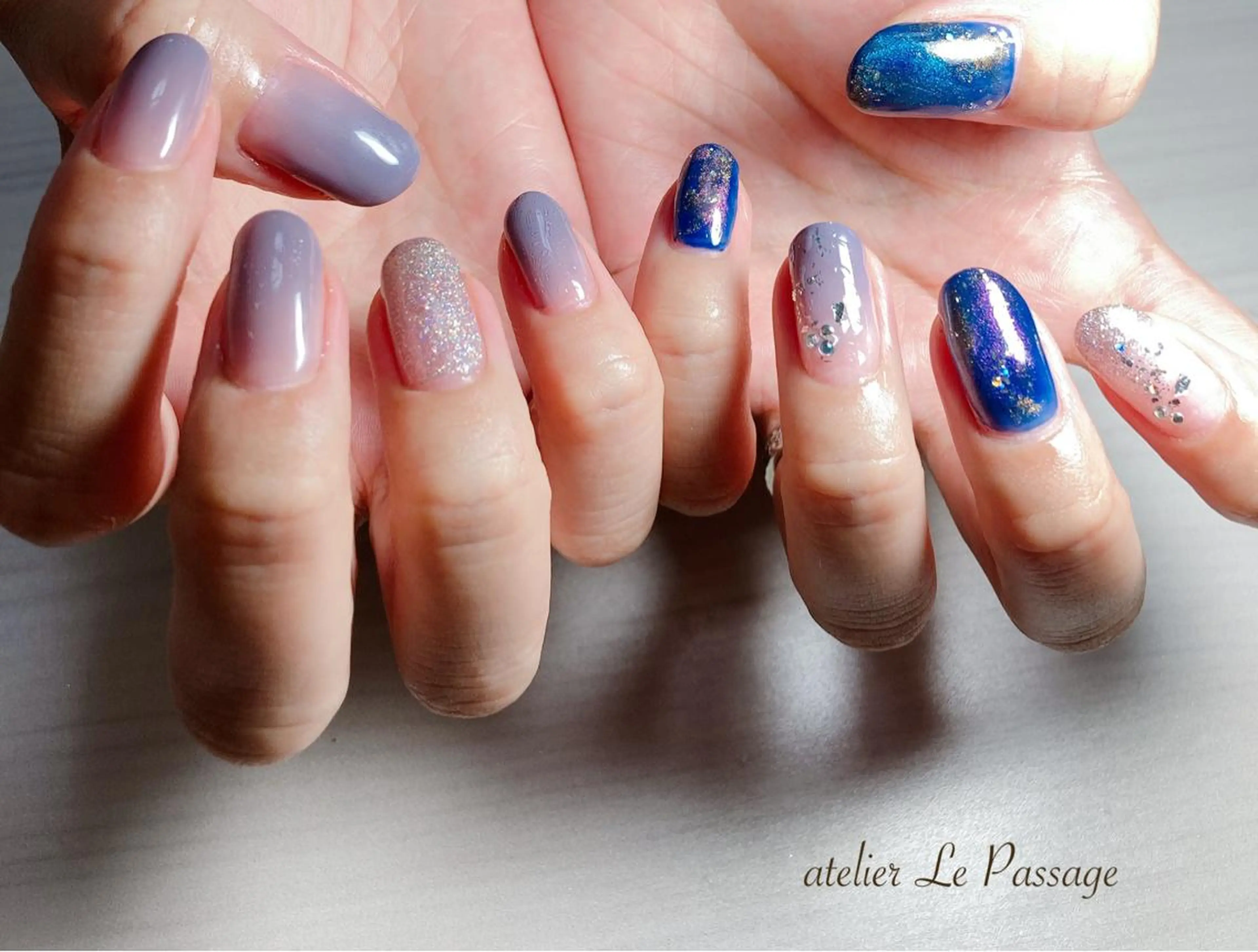 ネイル ジェルネイル ニュアンスネイル オフィスネイル パラジェル 夏ネイル Atelier Le Passage所属・h nakatsukaのネイルデザイン