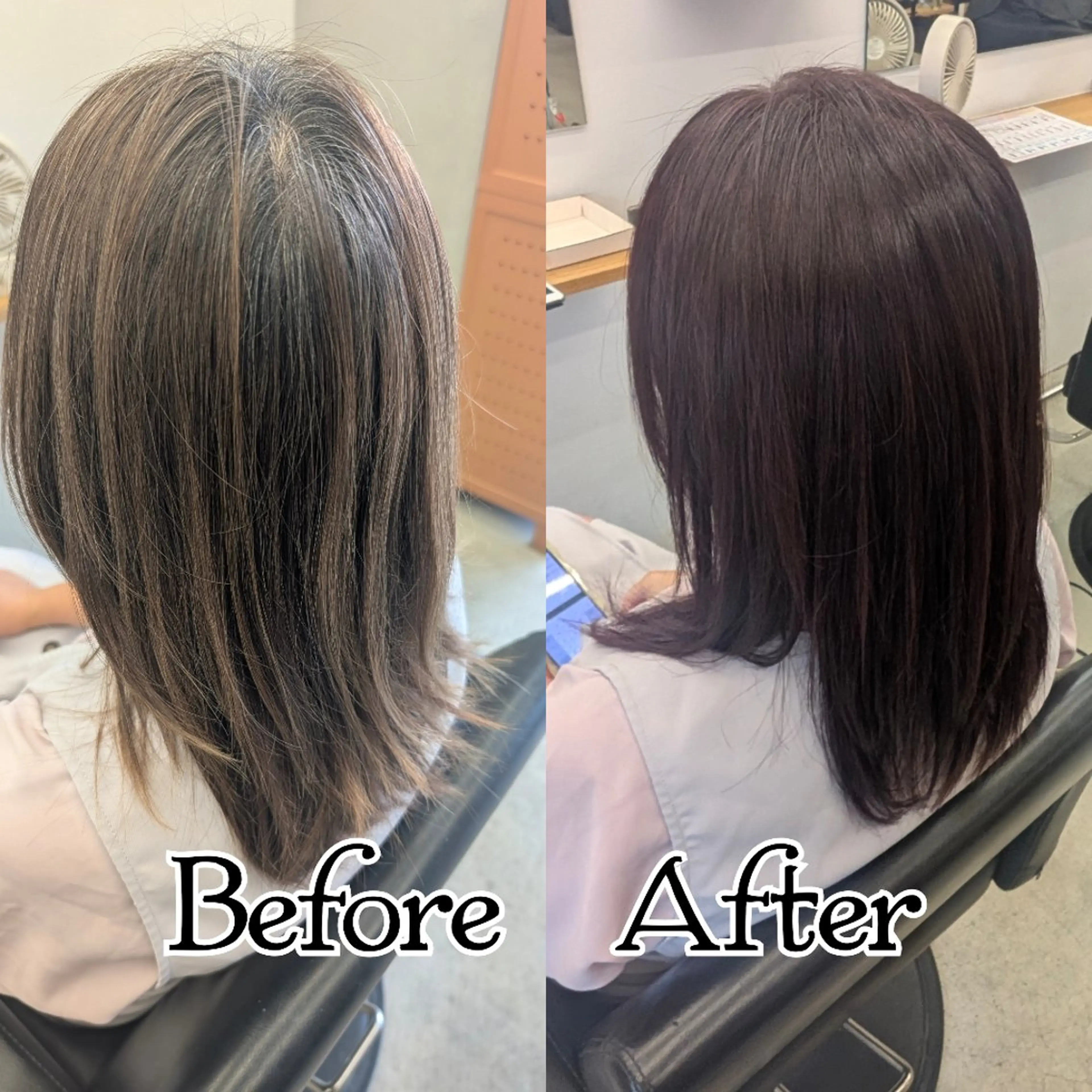 カラー ピンクカラー ピンクパープル ヘアカラー トリートメント R hair🧡 伊藤美和🤎のヘアスタイル