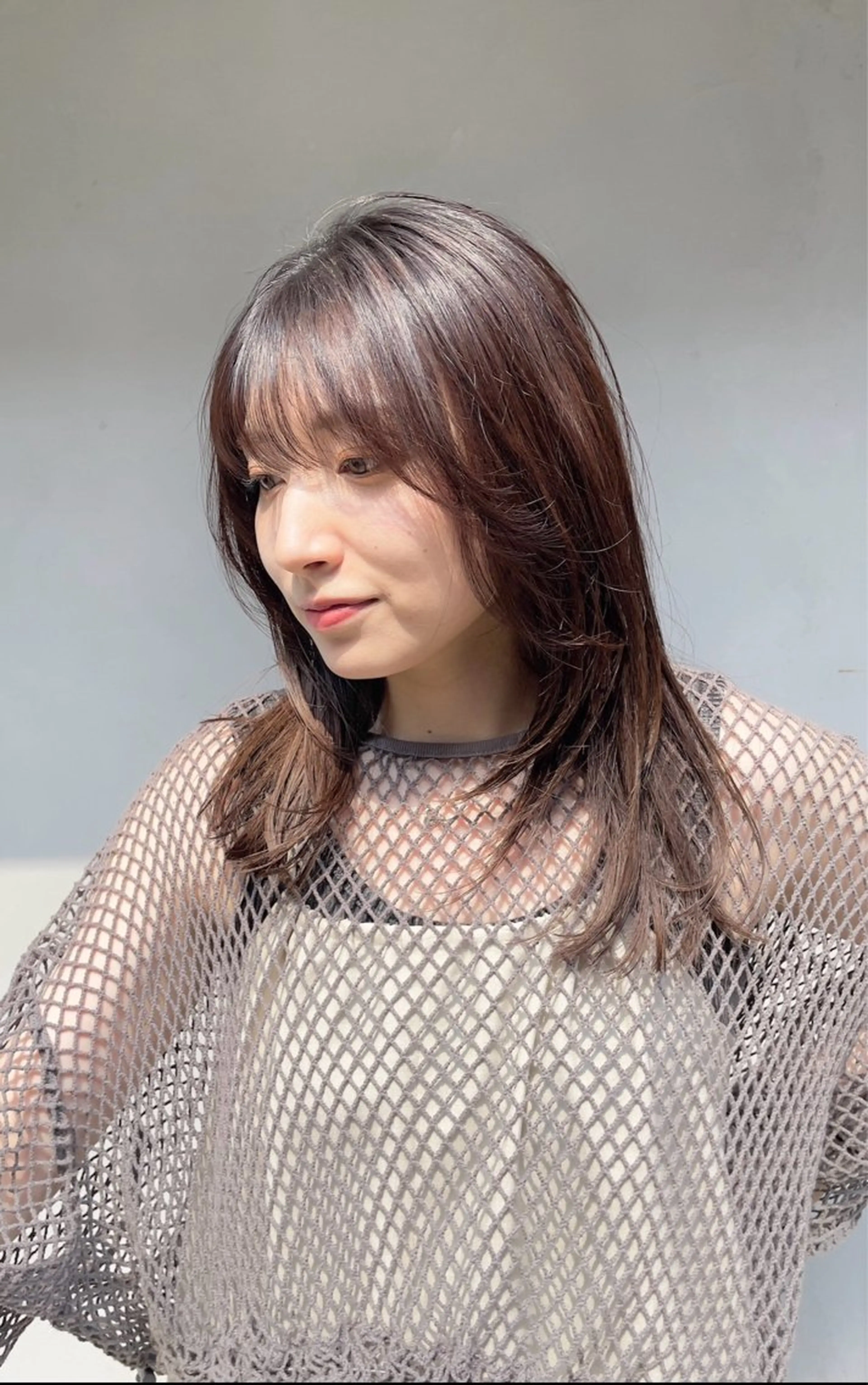 セミロング カラー 畠山 渚のヘアスタイル