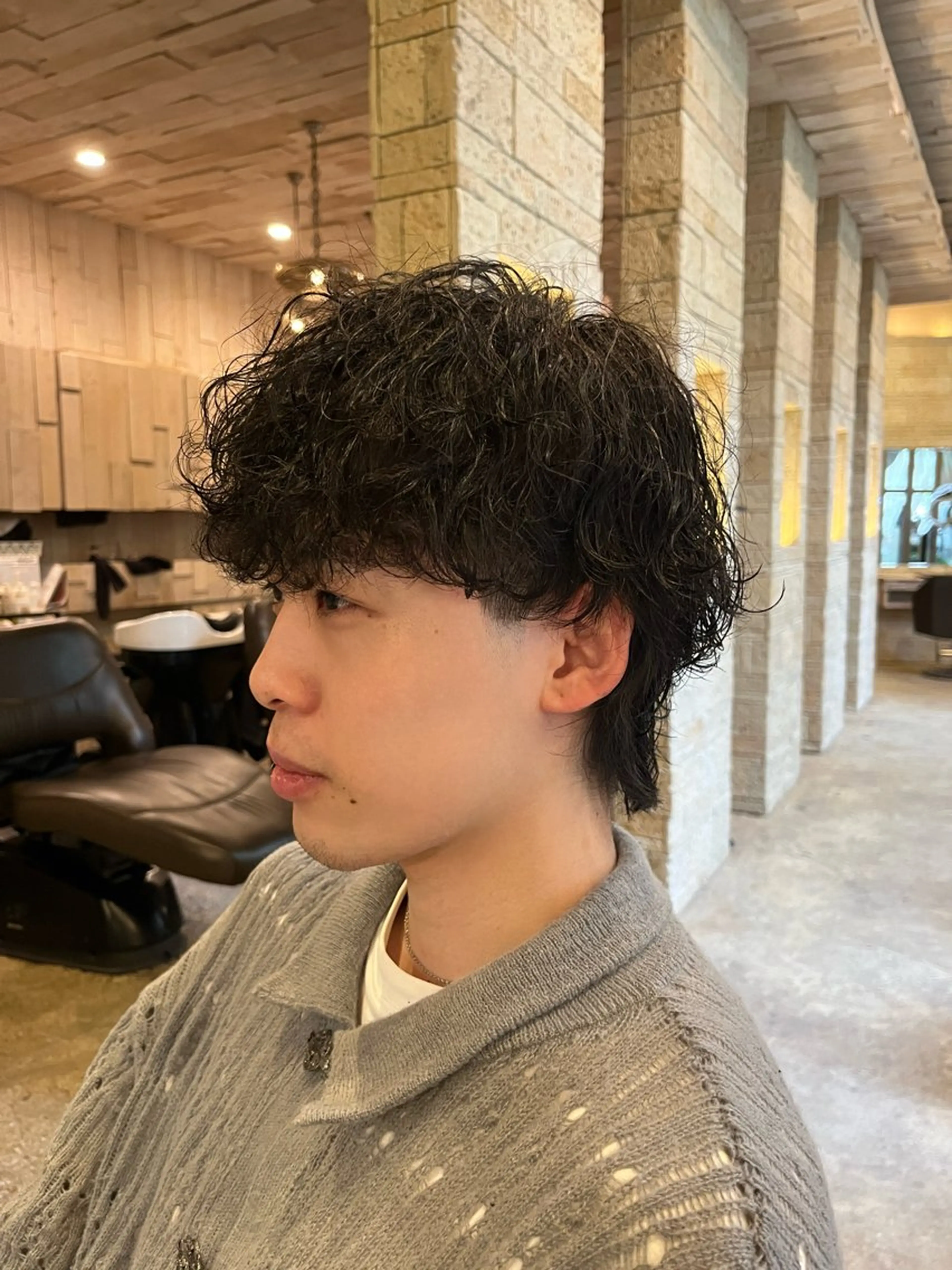 🍠【人気No.2】メンズカット+パーマ+2stepトリートメントの写真
