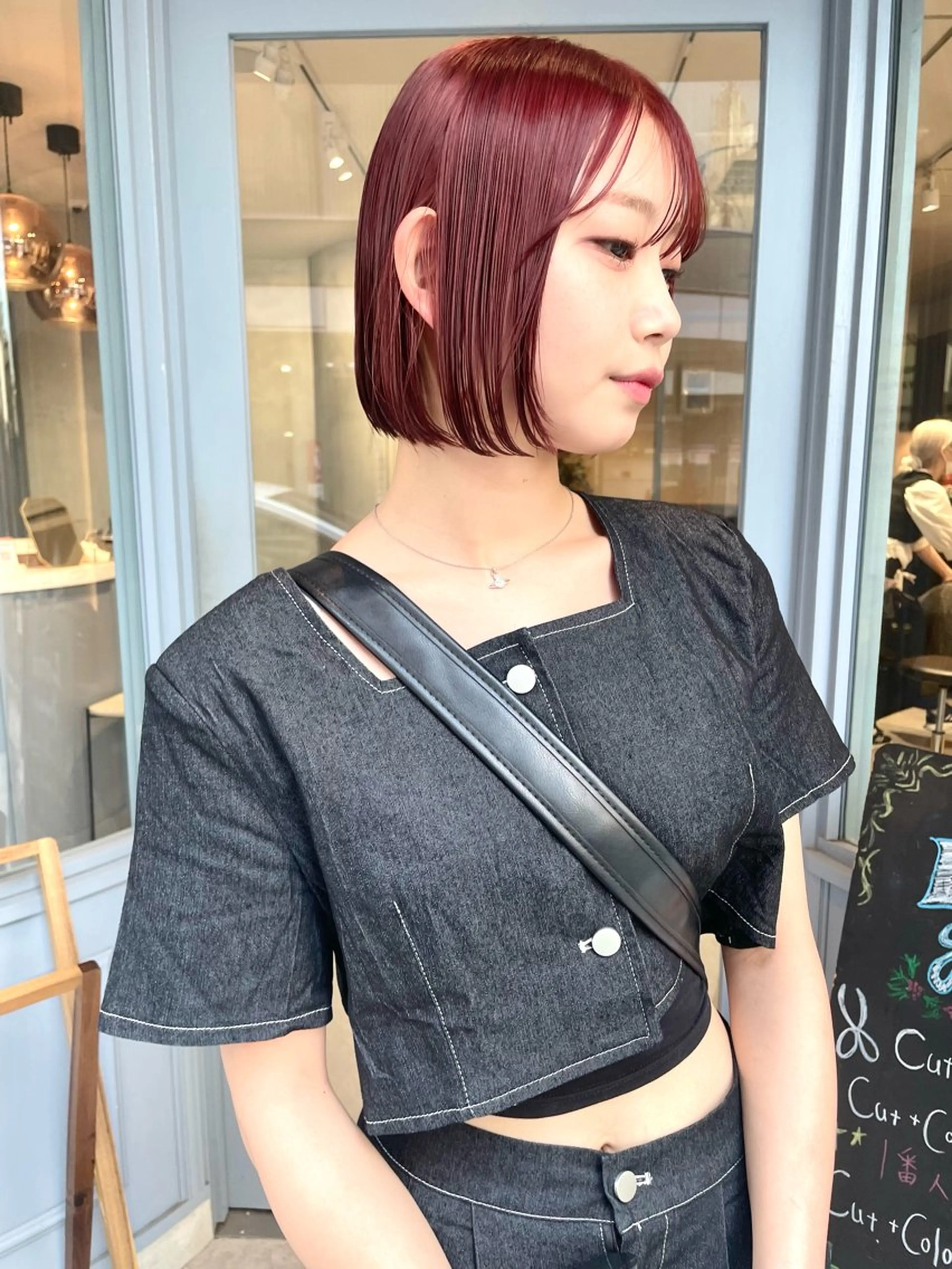 ミディアム カラー カット ヘアカラー トリートメント カットが得意 🫧ショートボブ🫧のヘアスタイル