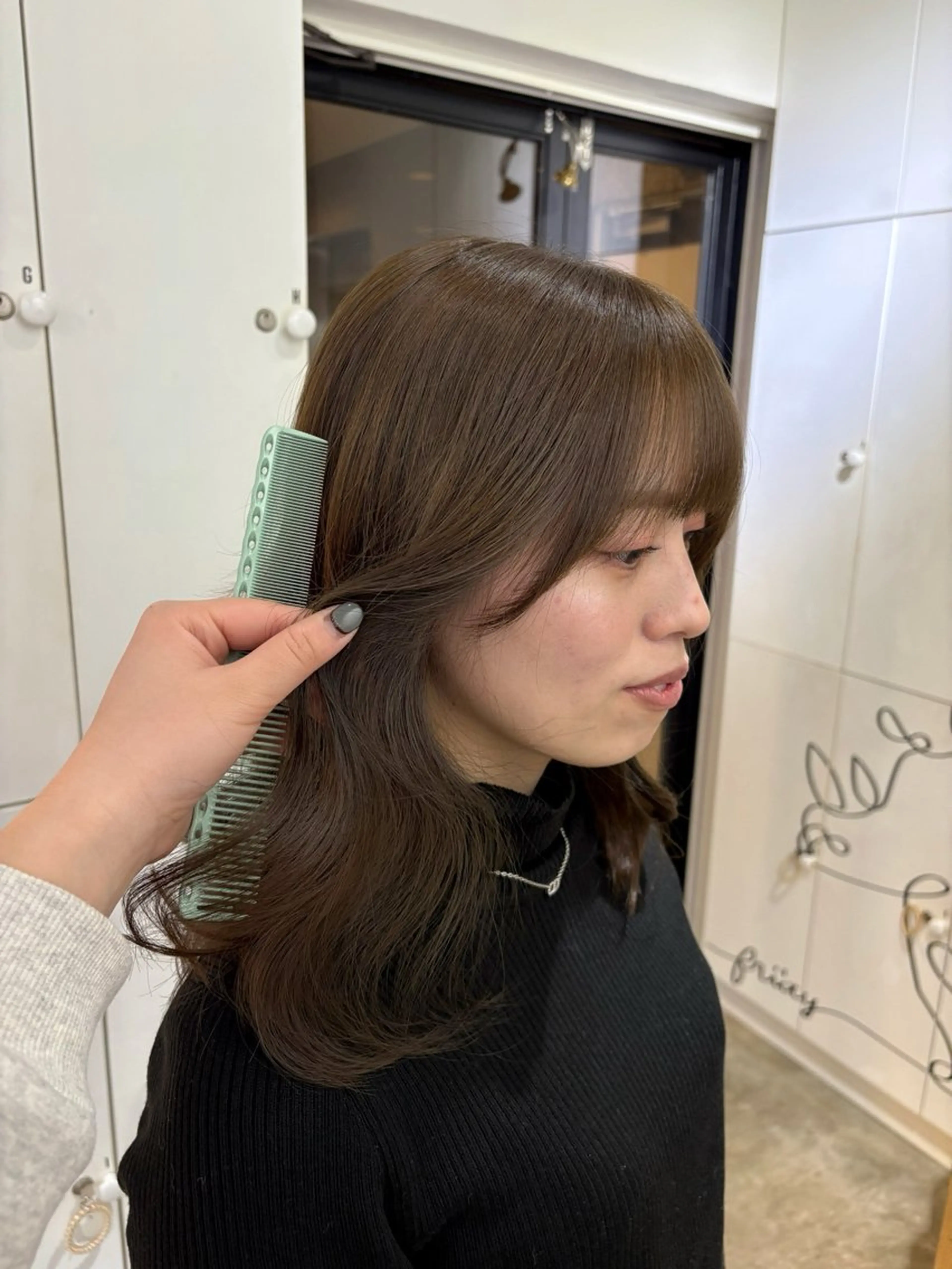 ミディアム カラー ベージュカラー ヘアカラー トリートメント 梅田 /透明感カラー 🤍narumiのヘアスタイル
