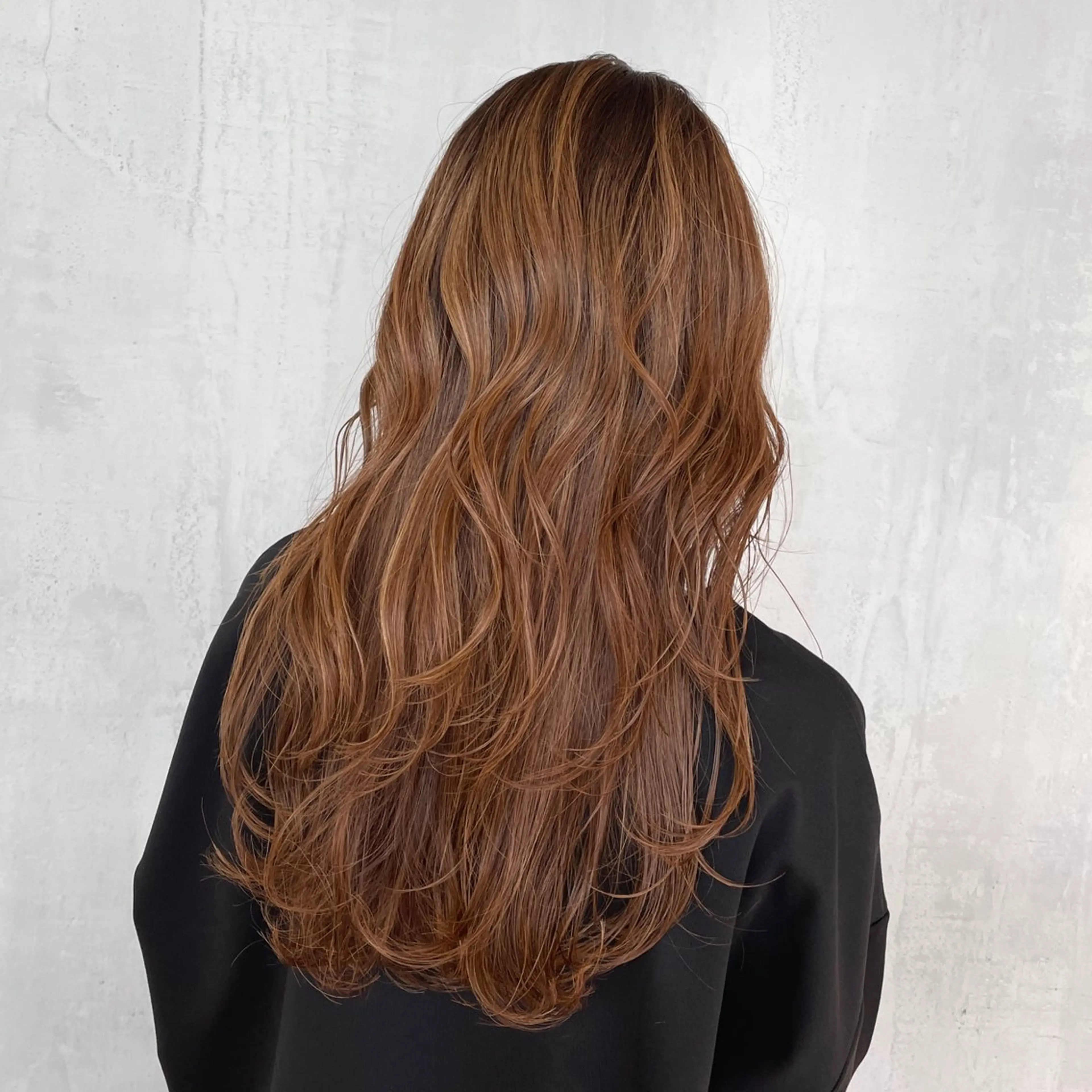 ロング カラー 透明感カラー ハイライトカラー ハイライト ロング カット ヘアカラー DX SHARE SALON所属・matka白髪ぼかし 大人ヘア/KEIKOのヘアスタイル