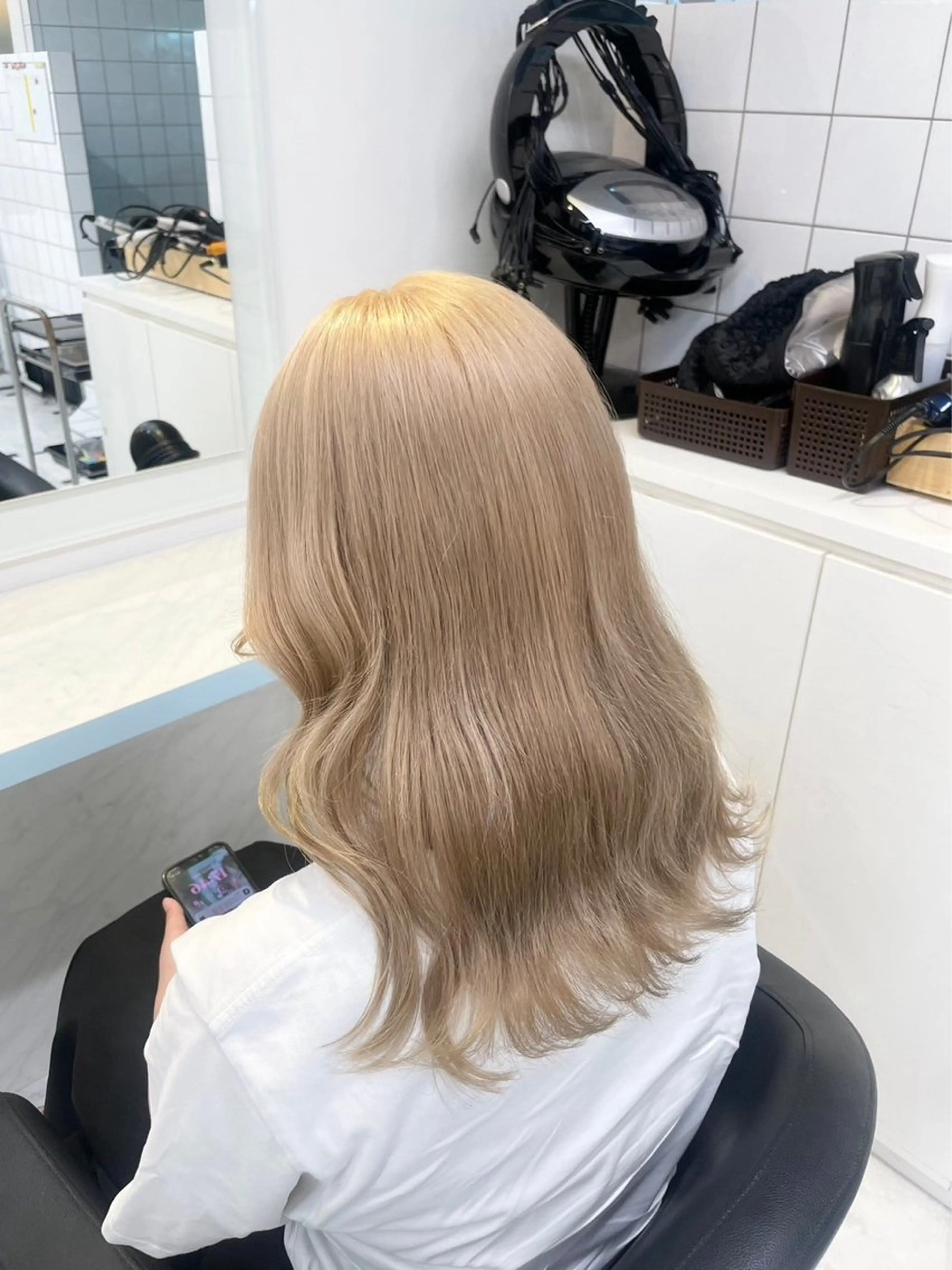 セミロング カラー ヘアカラー トリートメント 艶髪グレージュ特化/ CHIKARAのヘアスタイル