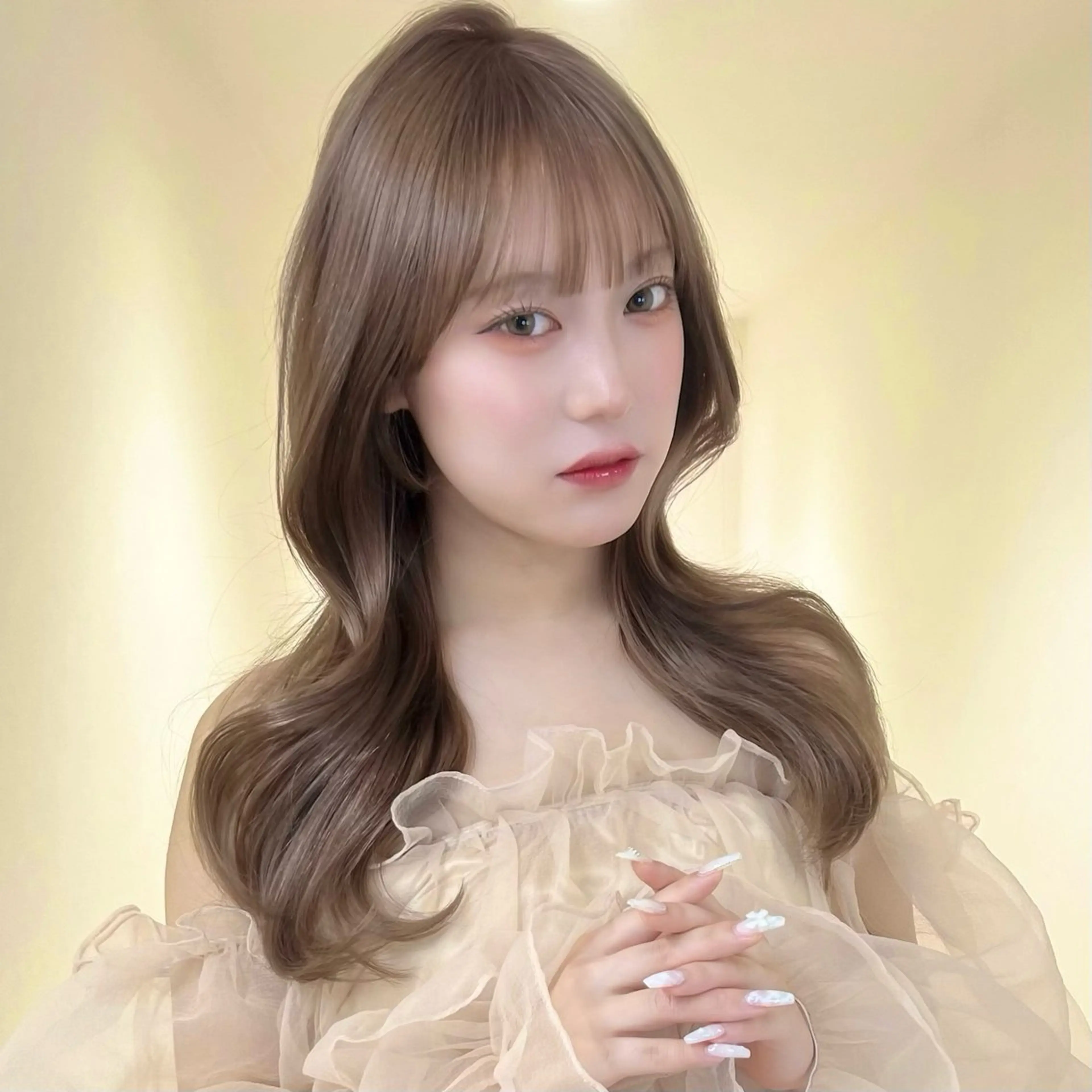 ロング 韓国風ヘア レイヤーカット カット ヘアカラー AI TOKYO　S所属・mizuki 【韓国レイヤー】のヘアスタイル
