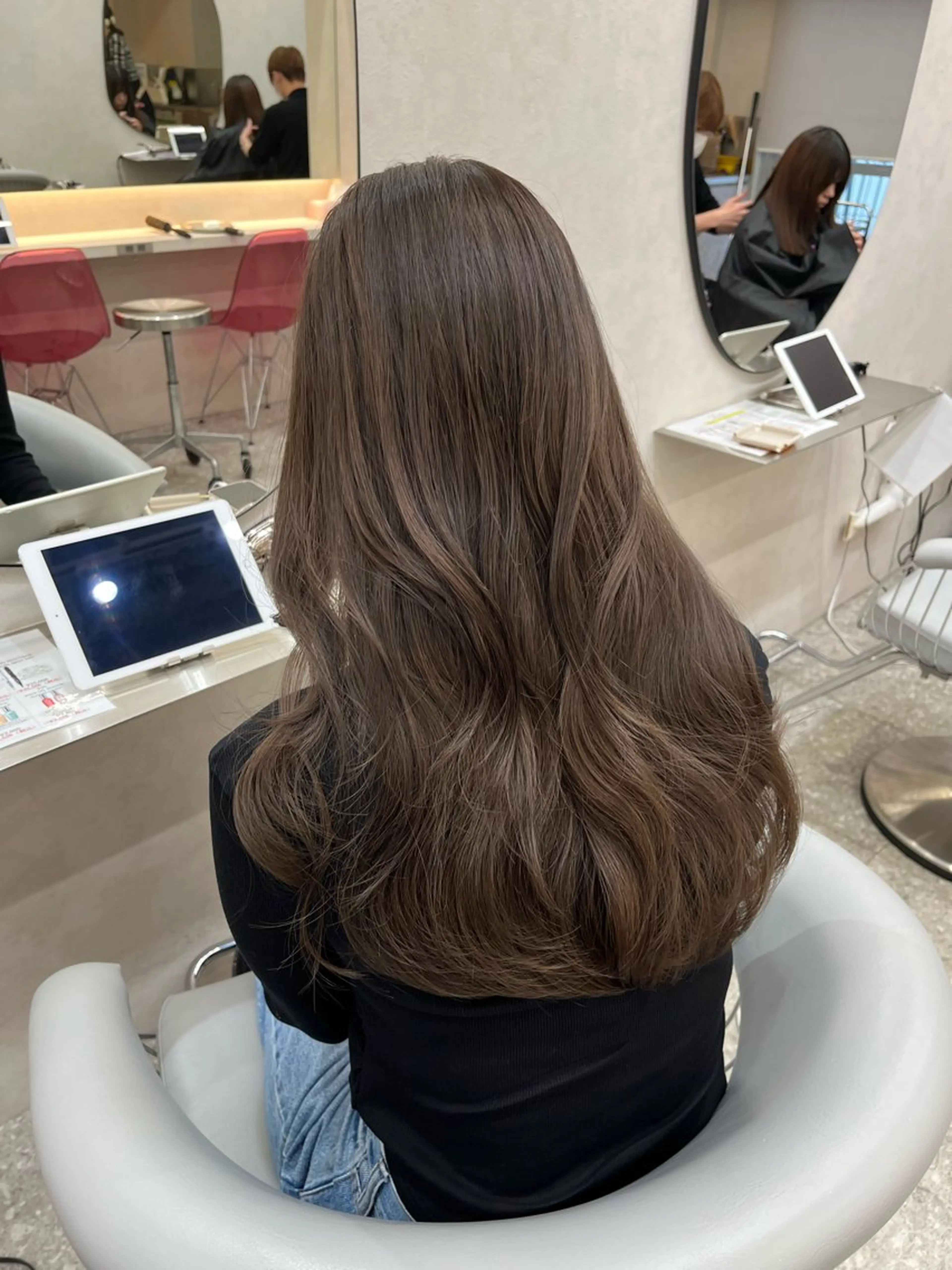 ロング カラー カット ヘアカラー トリートメント 韓国ハッシュカット/ 新宿/髪質改善/岡崎のヘアスタイル