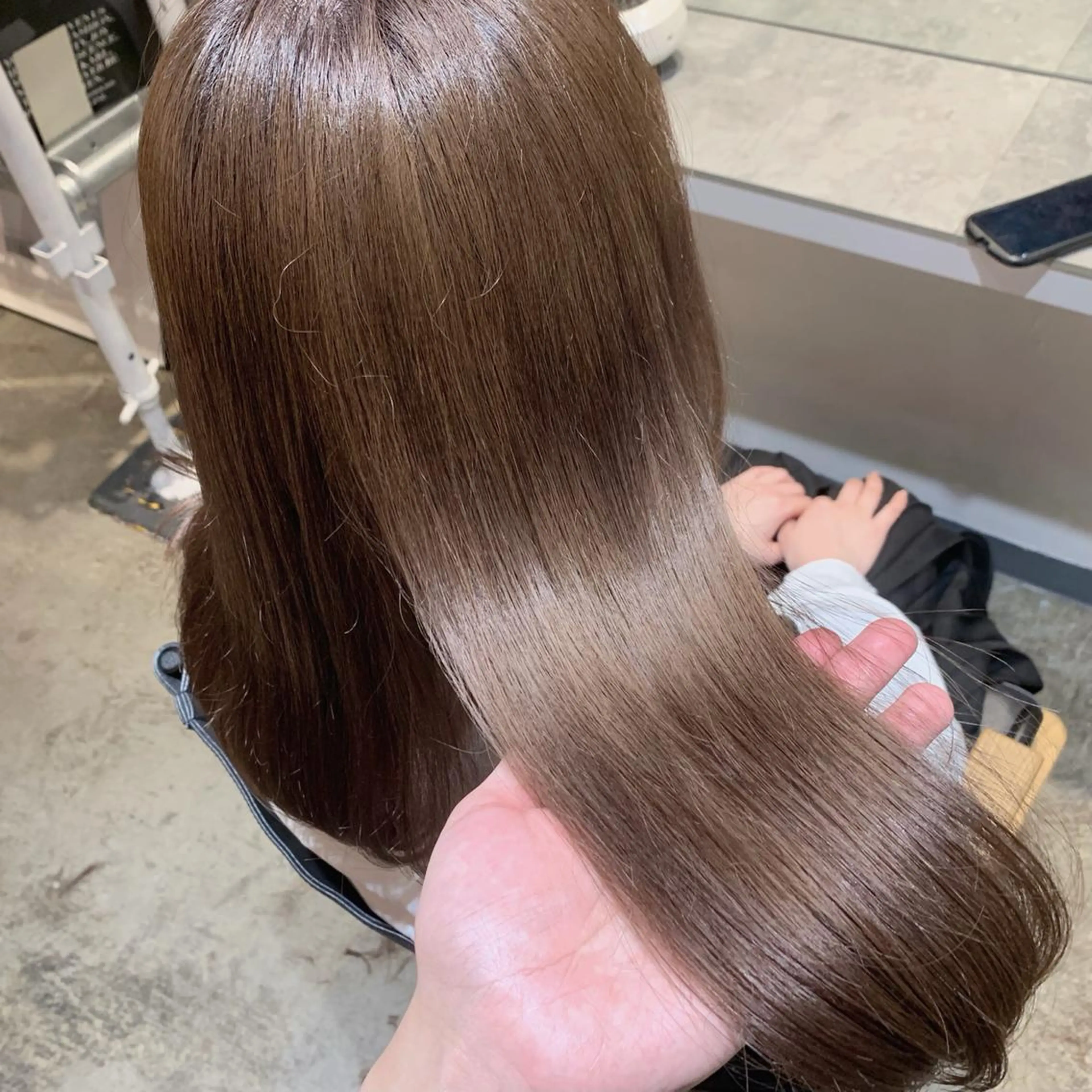 セミロング カラー ベージュカラー ブラウンカラー ブラウンベージュ ✅ケアブリーチ✅ トヨオカ ノブヒデのヘアスタイル