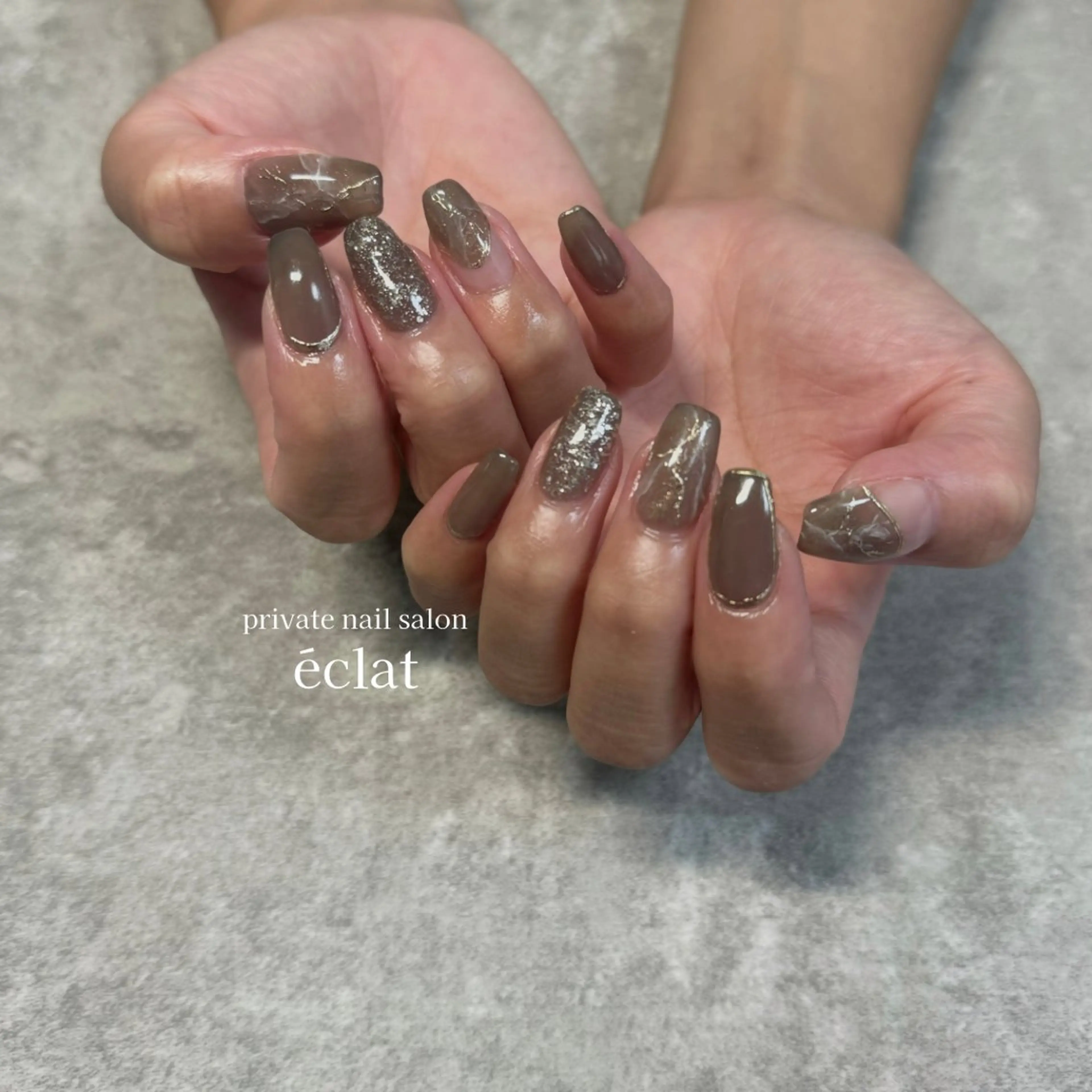 ネイル 大理石ネイル(マーブル) ニュアンスネイル 夏ネイル nailsalon éclatのネイルデザイン