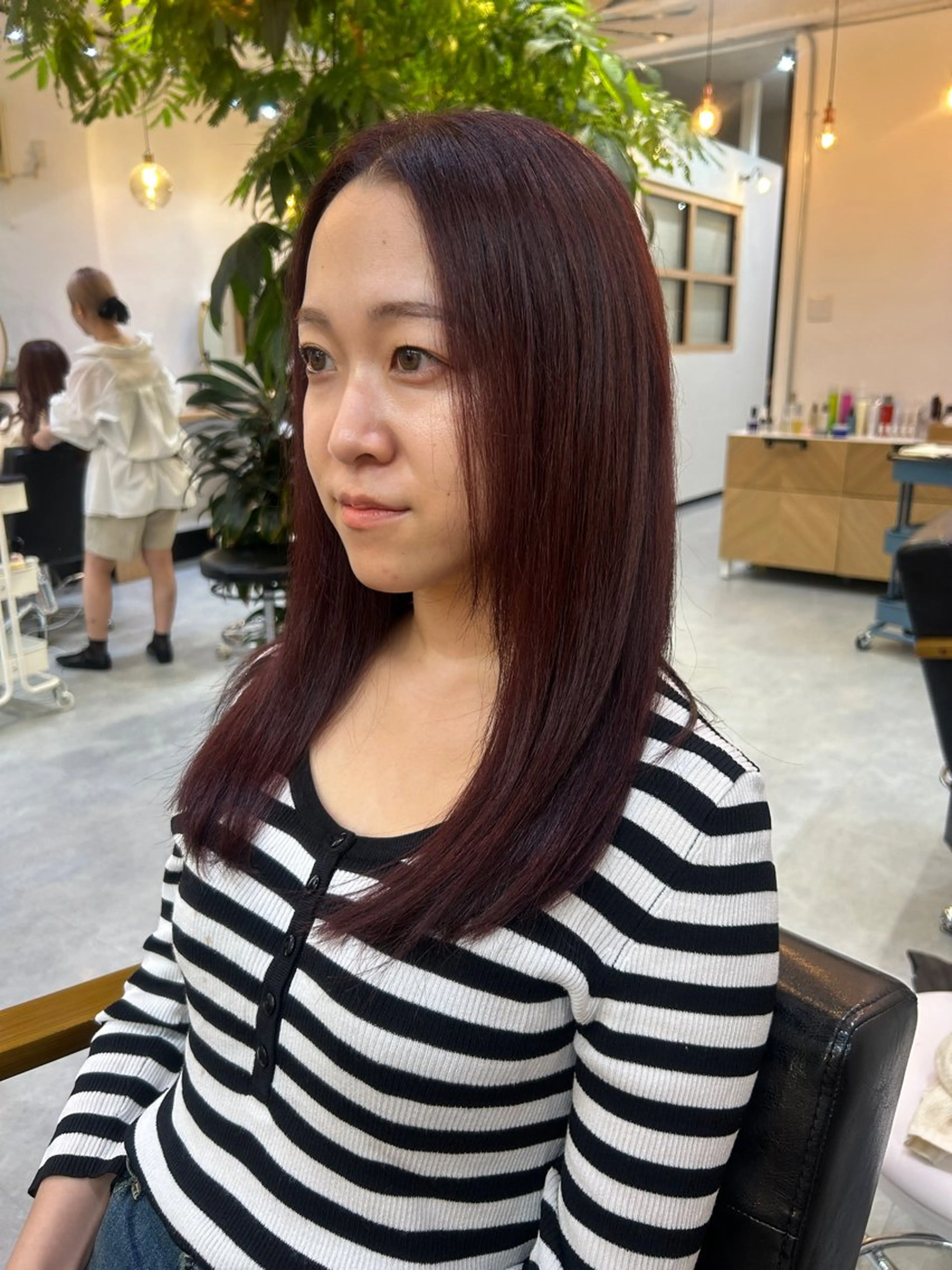 セミロング カラー カット ヘアカラー CARICIA 白木 由里加のヘアスタイル