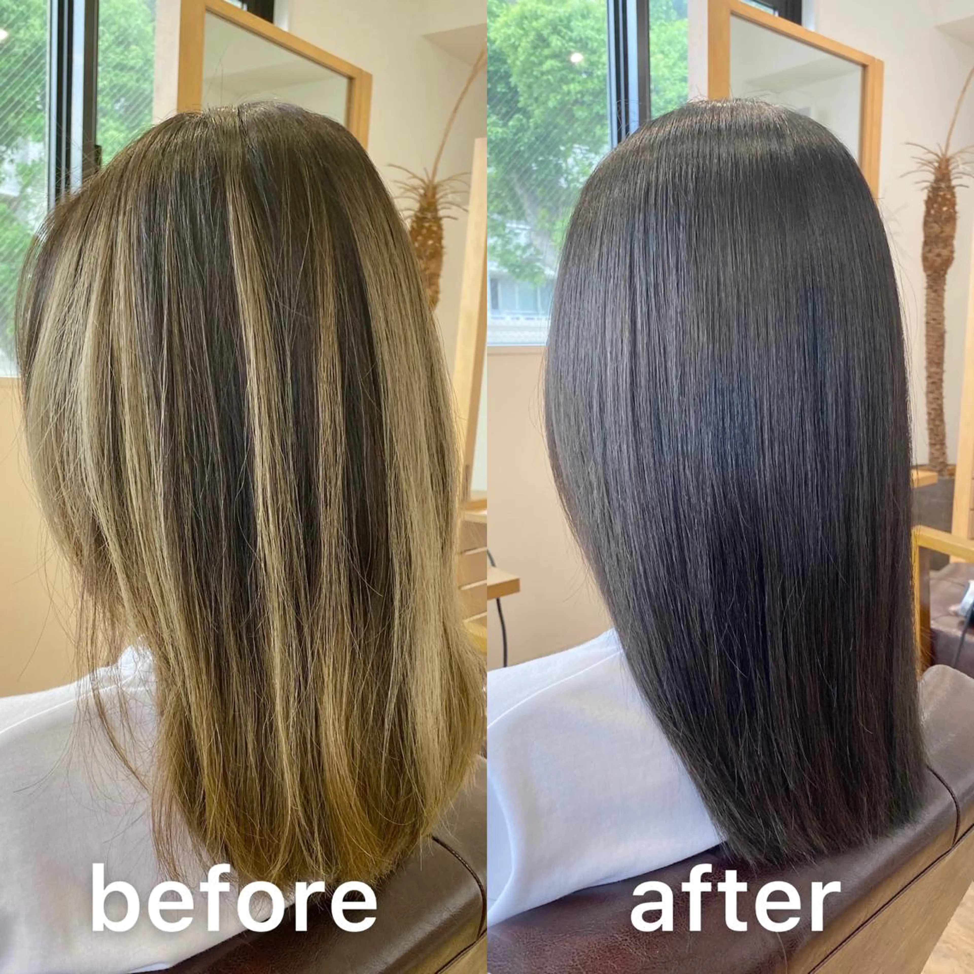 ミディアム カラー バレイヤージュ ブラウンカラー 透明感カラー ハイトーンカラー 髪質改善 ヘアカラー KIZU 髪質改善 オカルト怪談のヘアスタイル