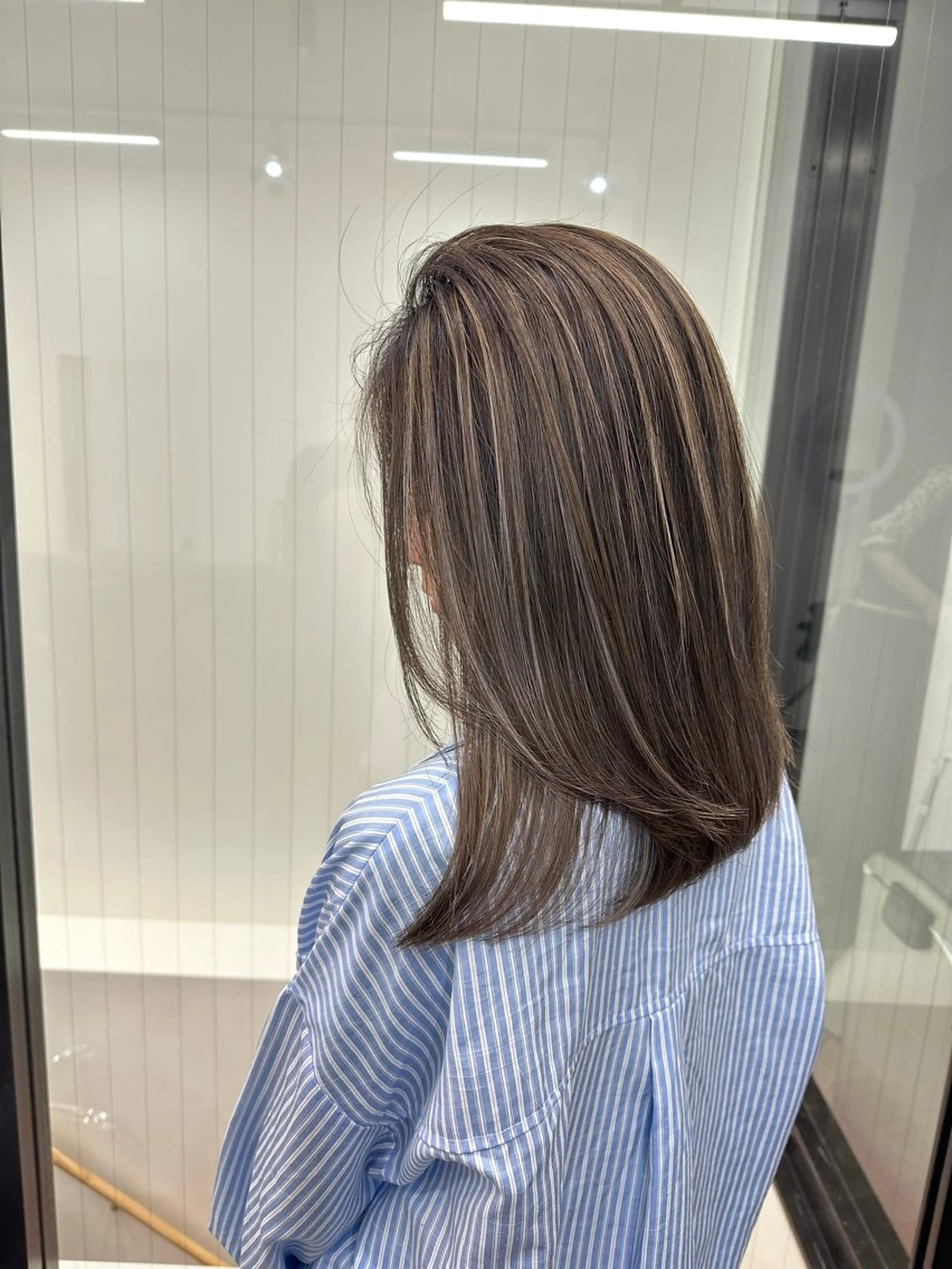 ミディアム ミディアムパーマ ミストバング ハイライト 髪質改善 ヨシンモリ HAIR SMILE COEURのその他イメージ