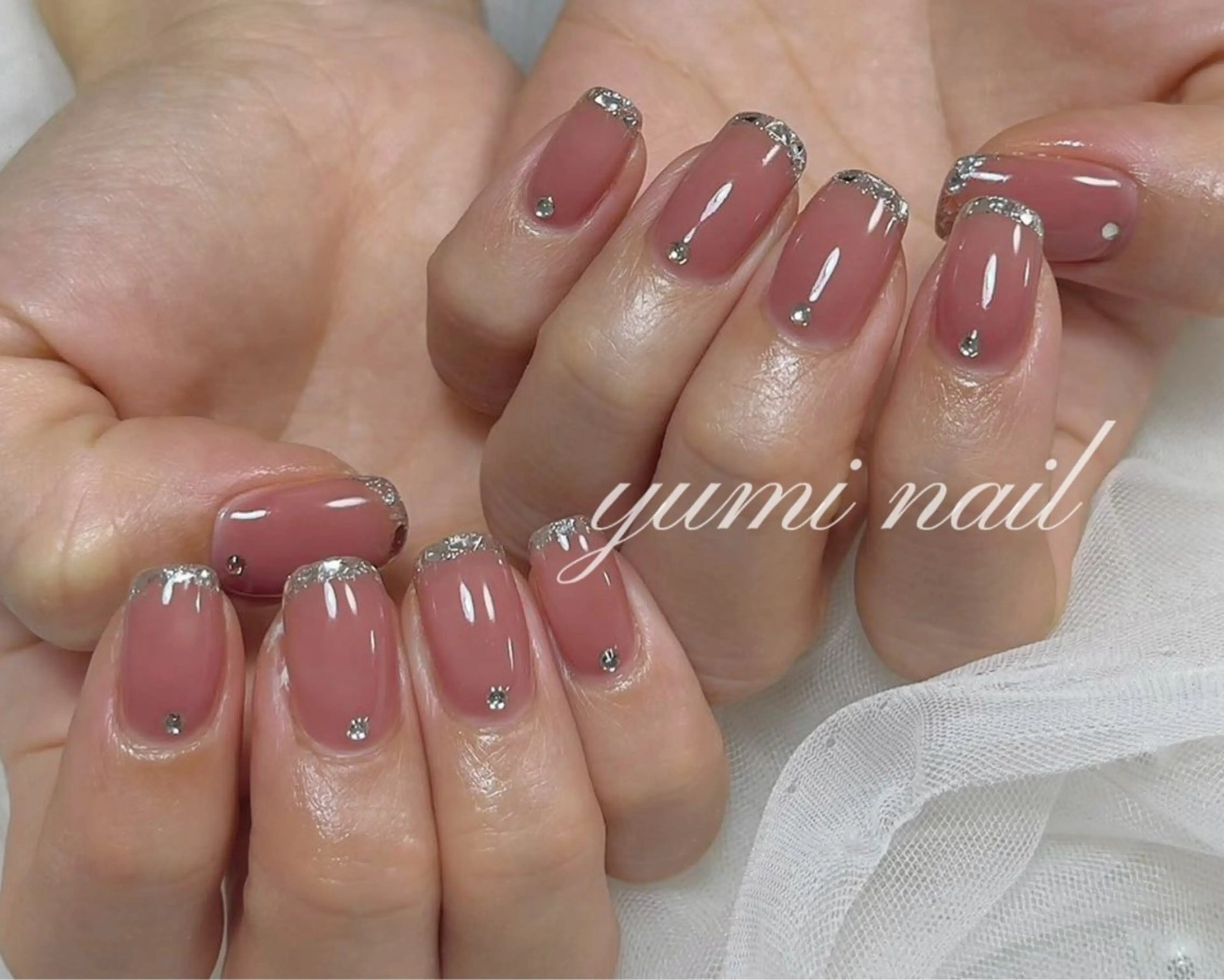 ネイル Yumi ジェル& チップ長さだしのネイルデザイン