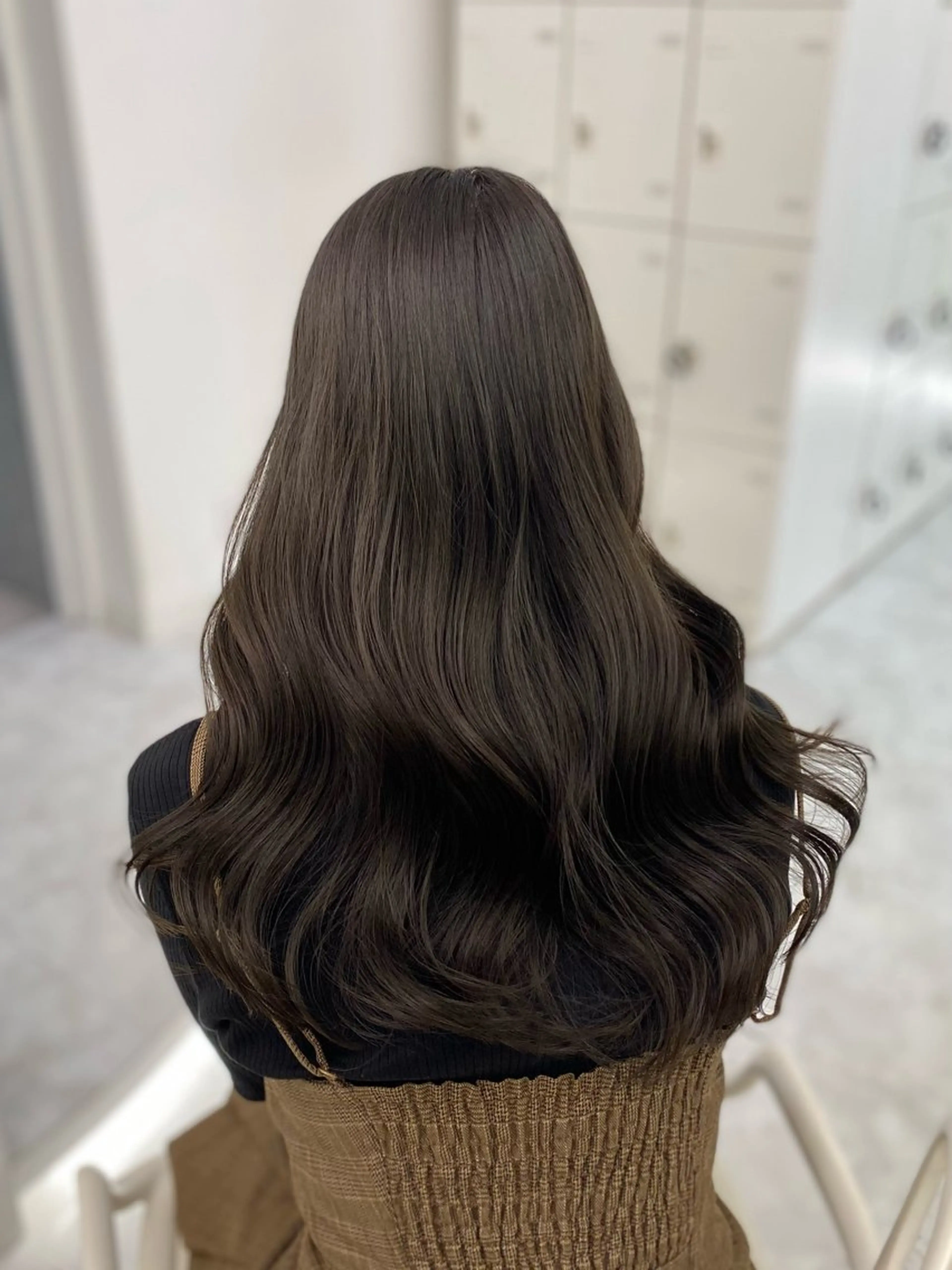 ロング ヘアカラー 🤍透明感グレージュ オリーブ🤍RINのヘアスタイル