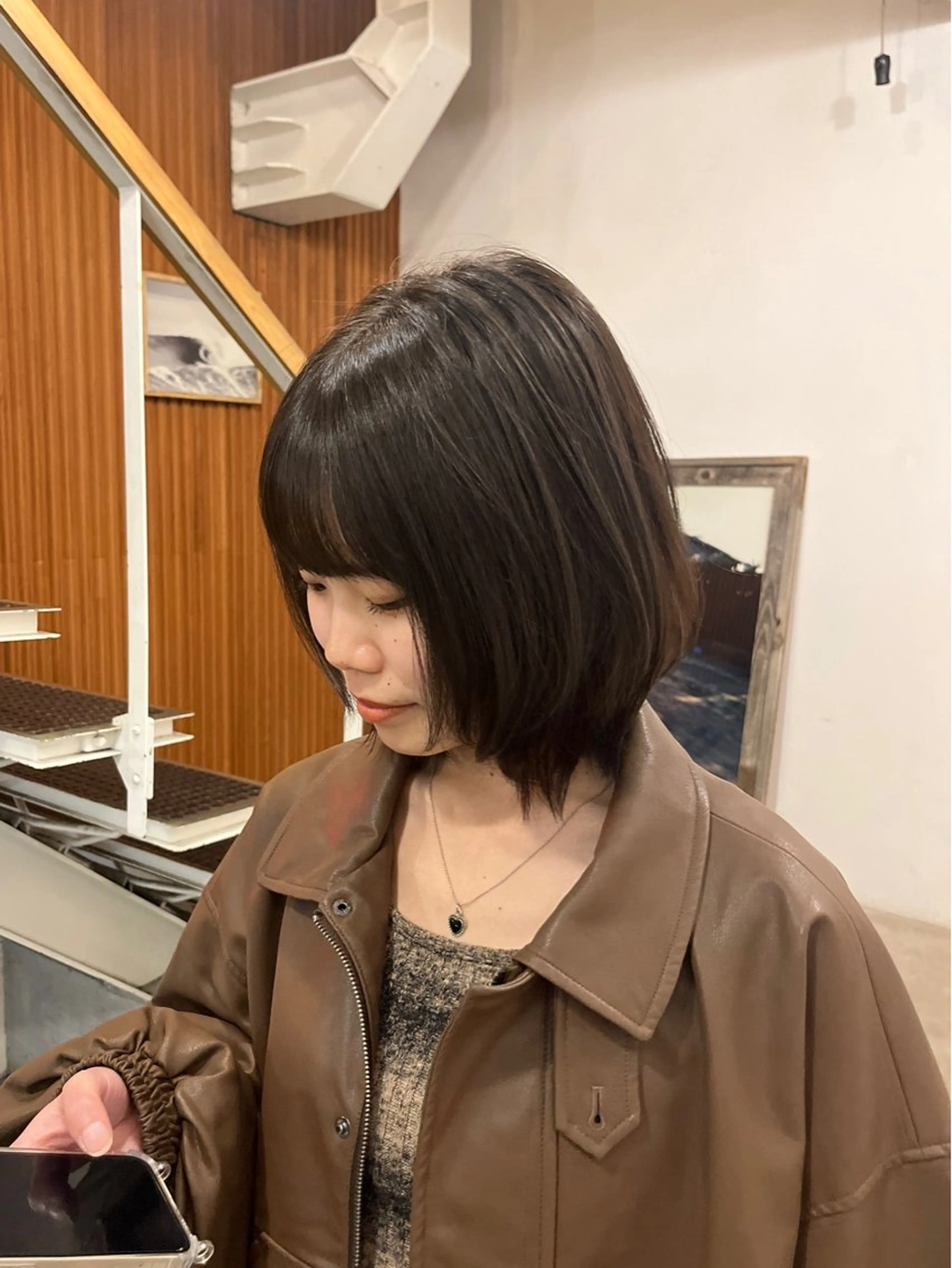 セミロング カラー ブラウンカラー 透明感カラー ✴︎マリナ✴︎ /縮毛矯正/wカラーのヘアスタイル