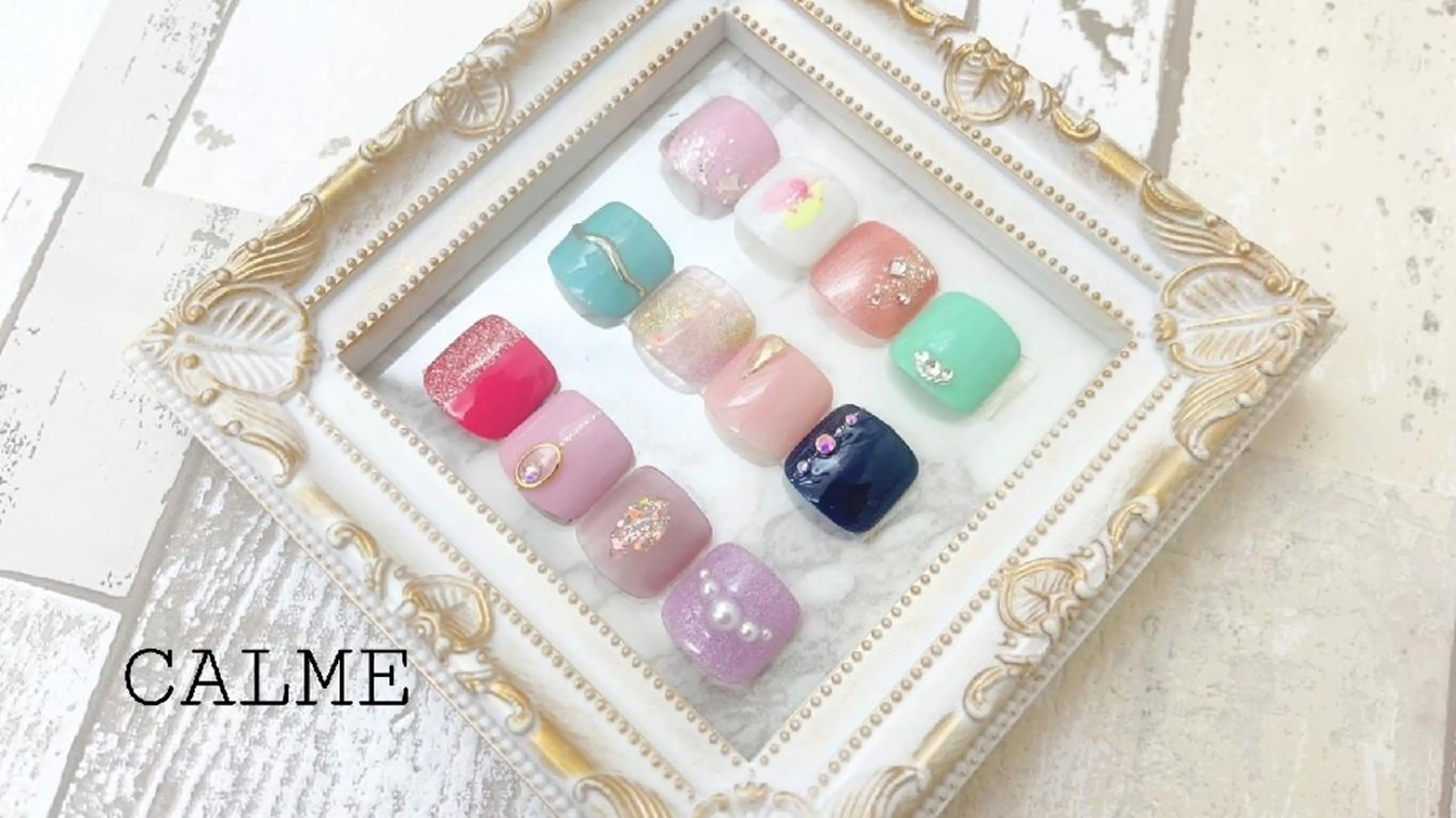 ネイル フットネイル フットネイル CALME ♡のネイルデザイン