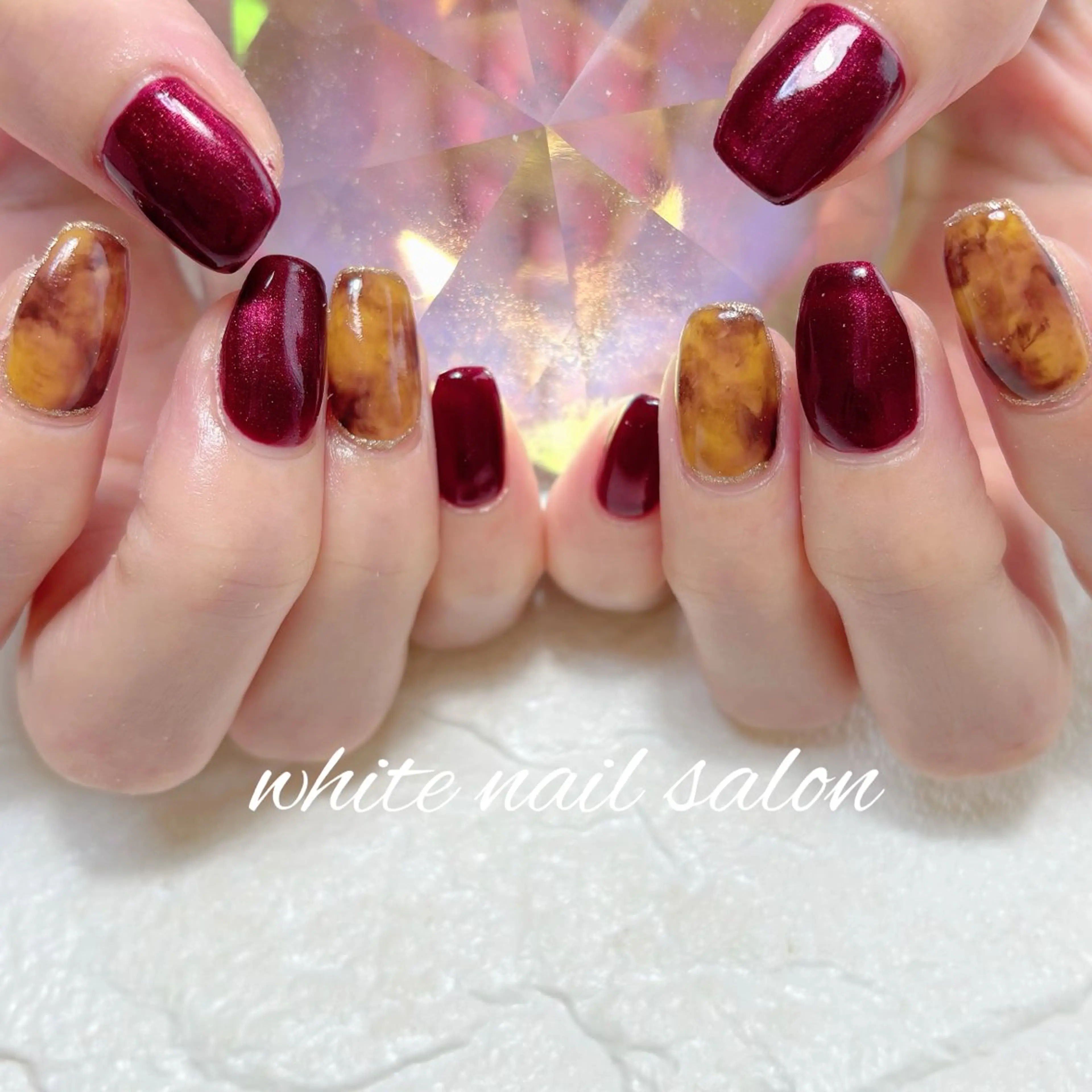 ネイル フットネイル ホワイト ハンドネイル white nail salonのネイルデザイン