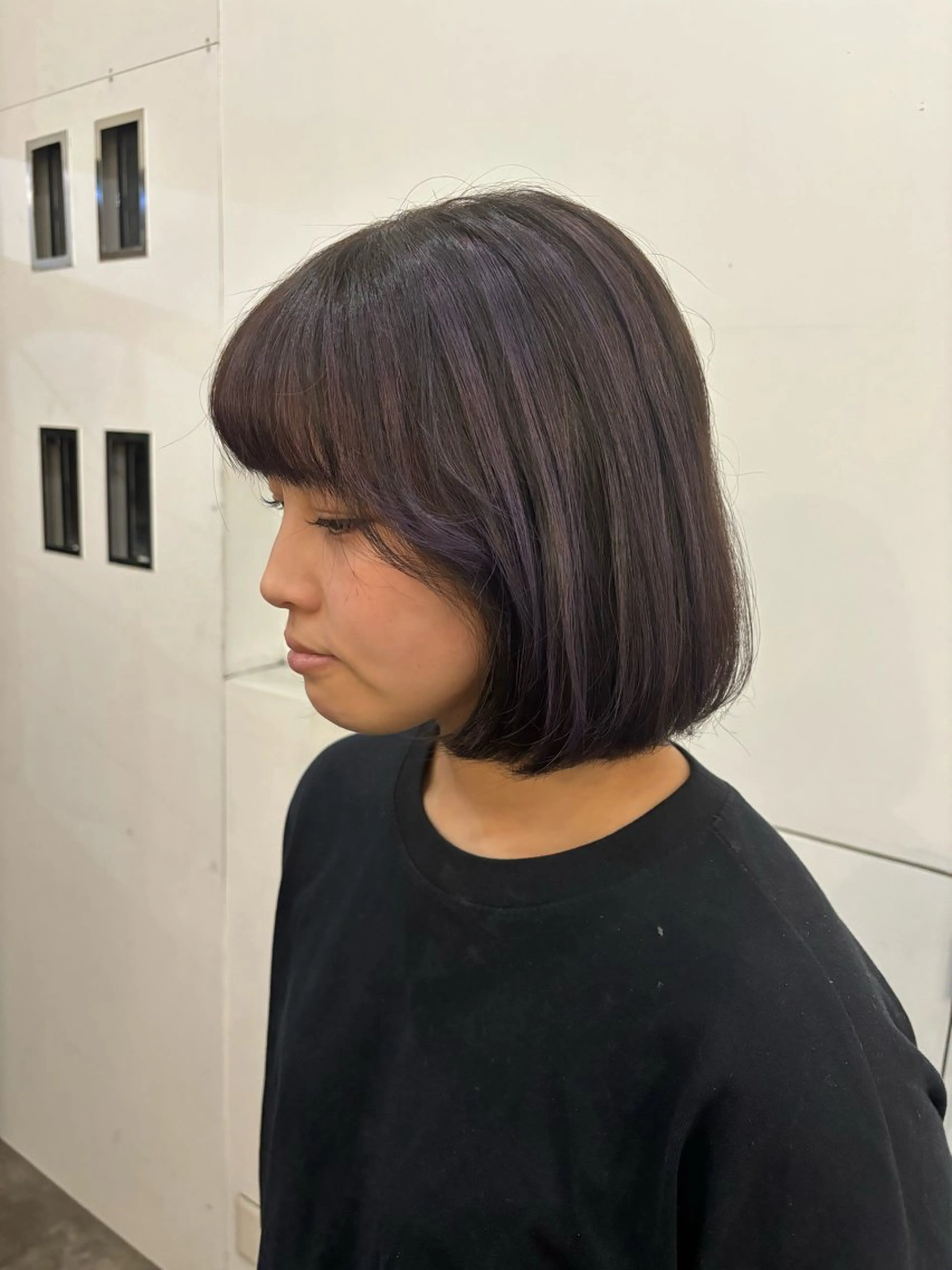 ミディアム ボブ comeghead 琴音のヘアスタイル