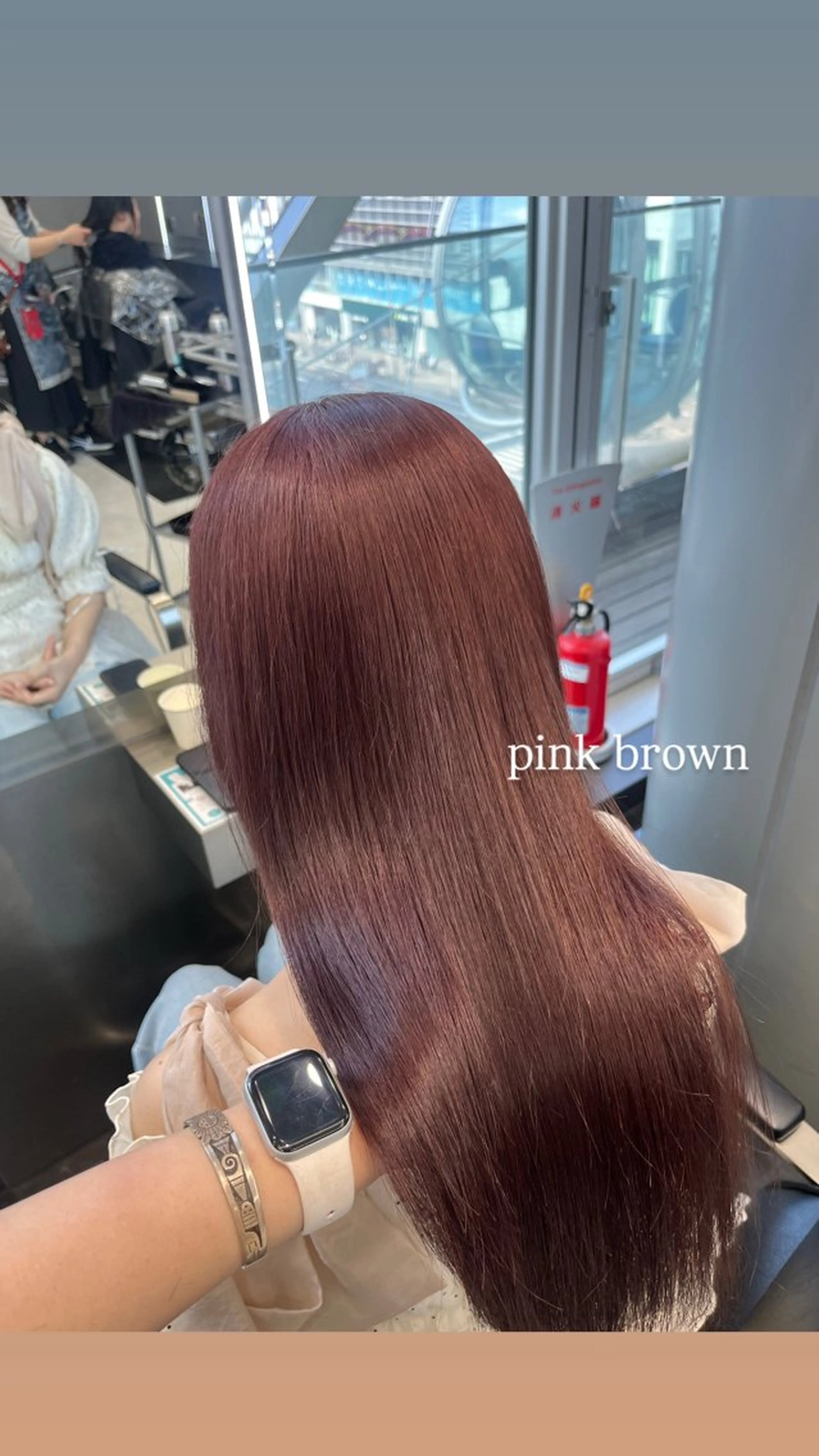 セミロング カラー ヘアアレンジ ブリーチ ブラウンカラー 透明感カラー ブリーチなしカラー ピンクカラー カット ヘアカラー トリートメント ヘアセット ハイトーン/透明感 髪質改善/rinaのヘアスタイル