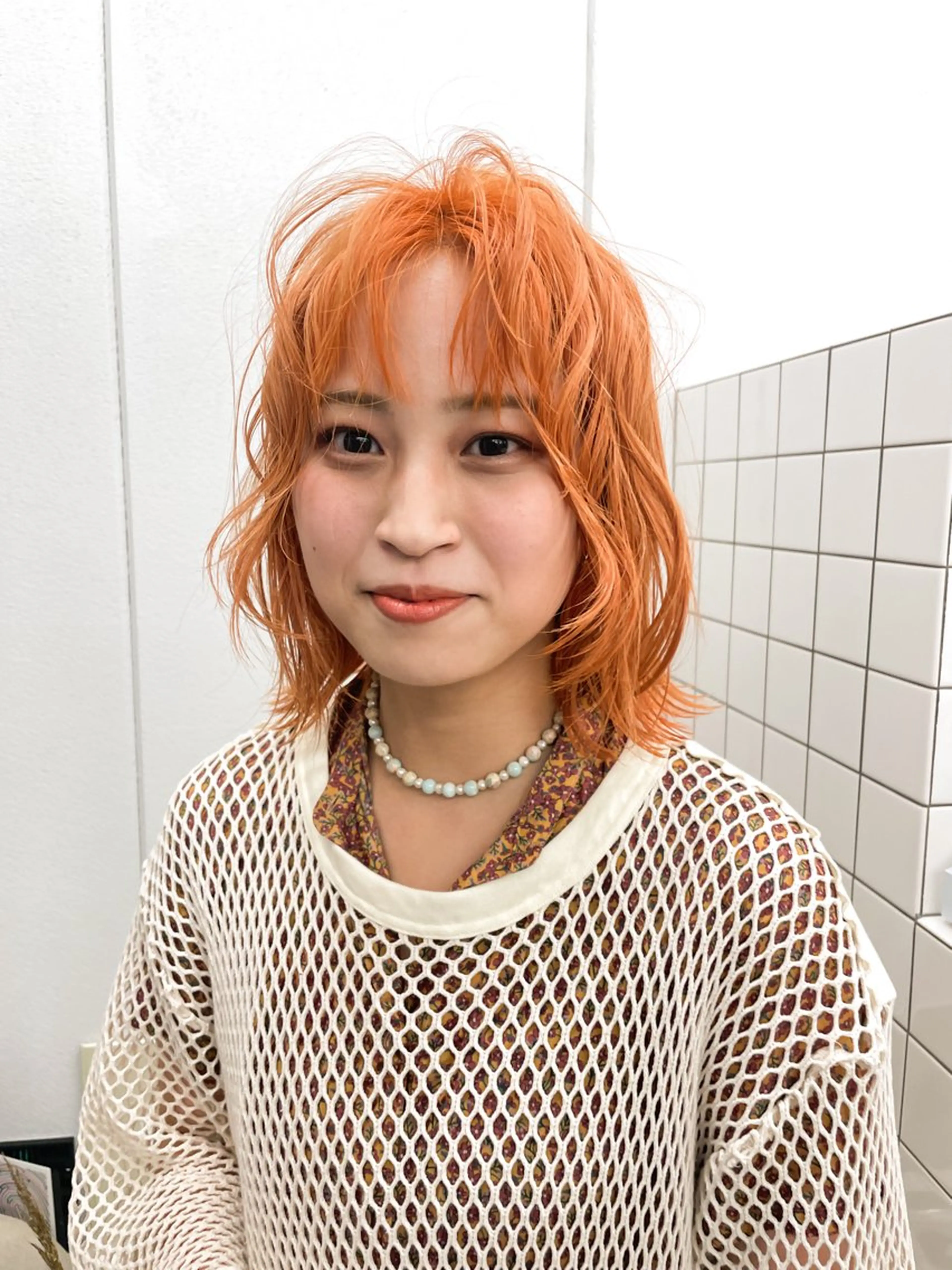 ミディアム ヘアカラー 関 京磨のヘアスタイル