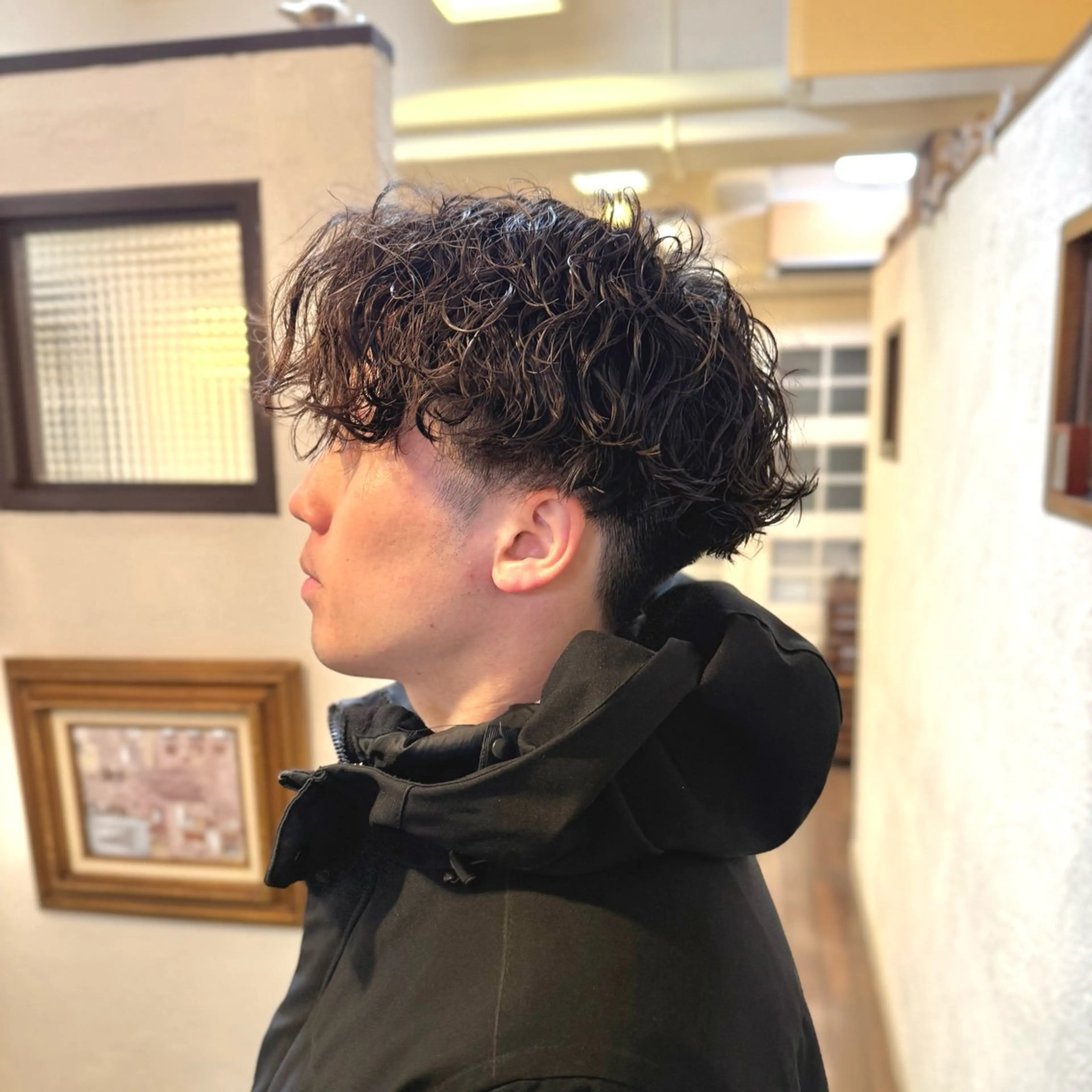 ショート パーマ メンズ メンズ/フェザー ショート/isseyのヘアスタイル