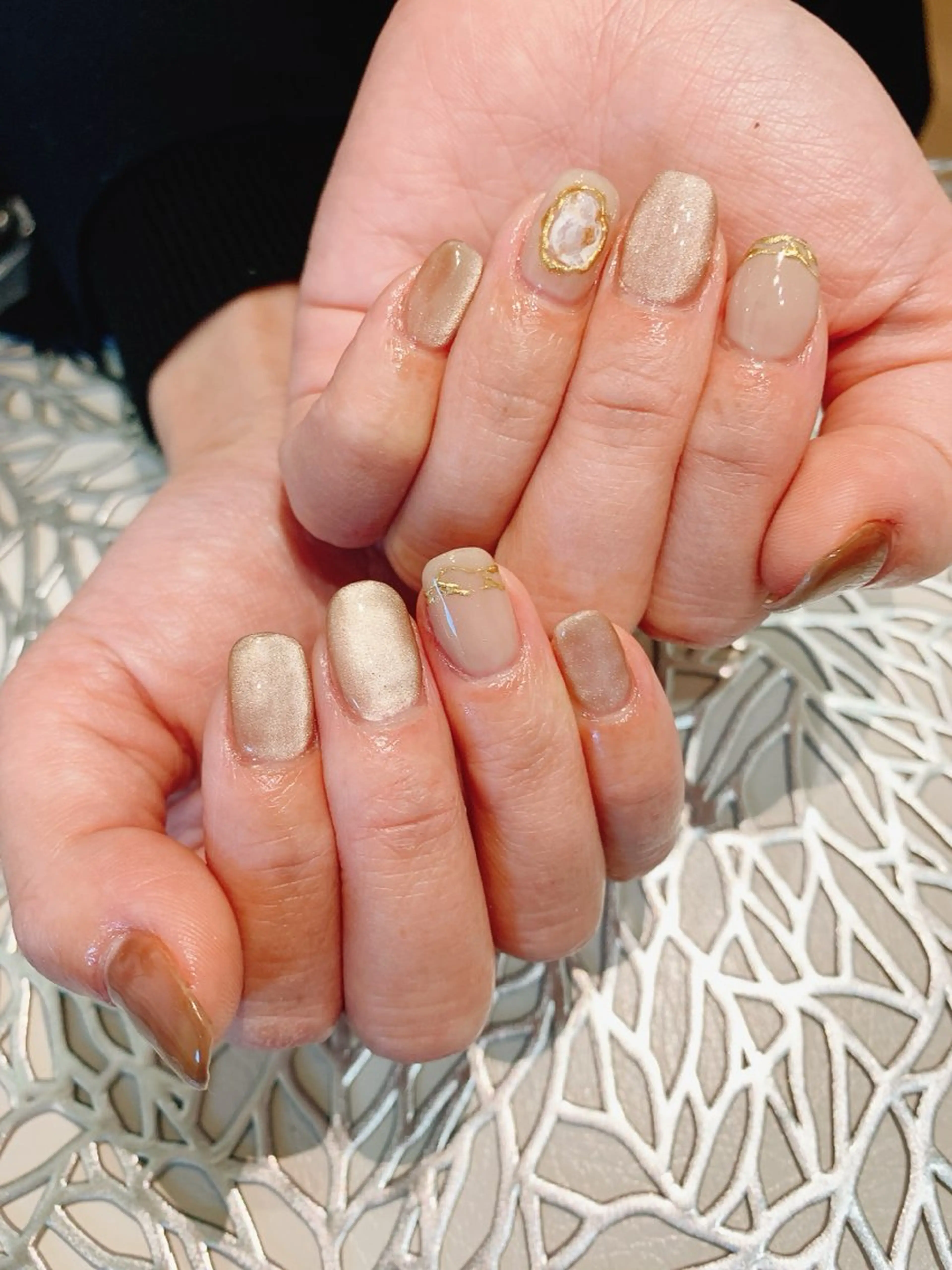 ネイル ミラーネイル Rect Shizukaのネイルデザイン