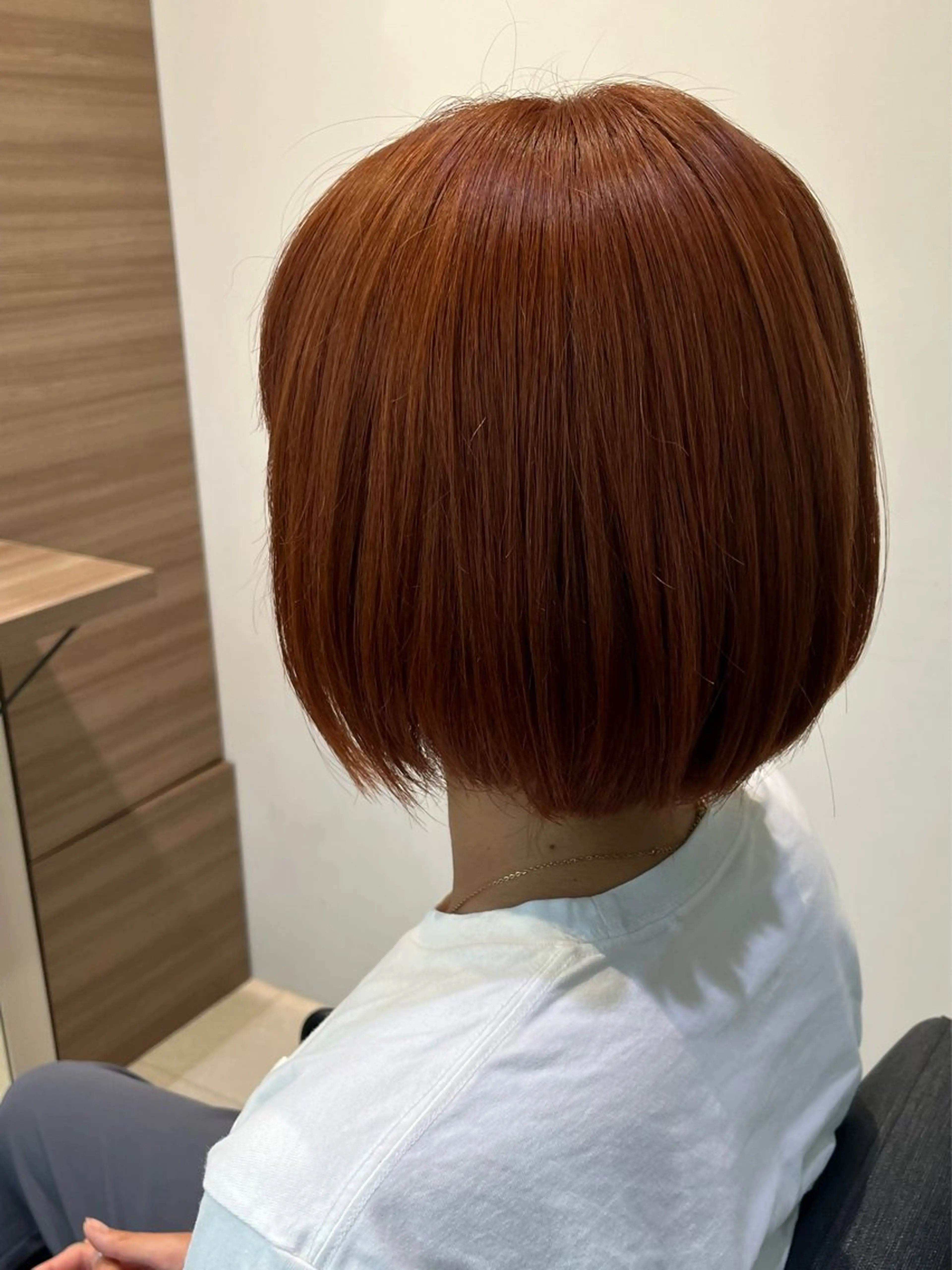 カラー ブラウンカラー オレンジ オレンジブラウン AMELY　寺田 朱里のヘアスタイル