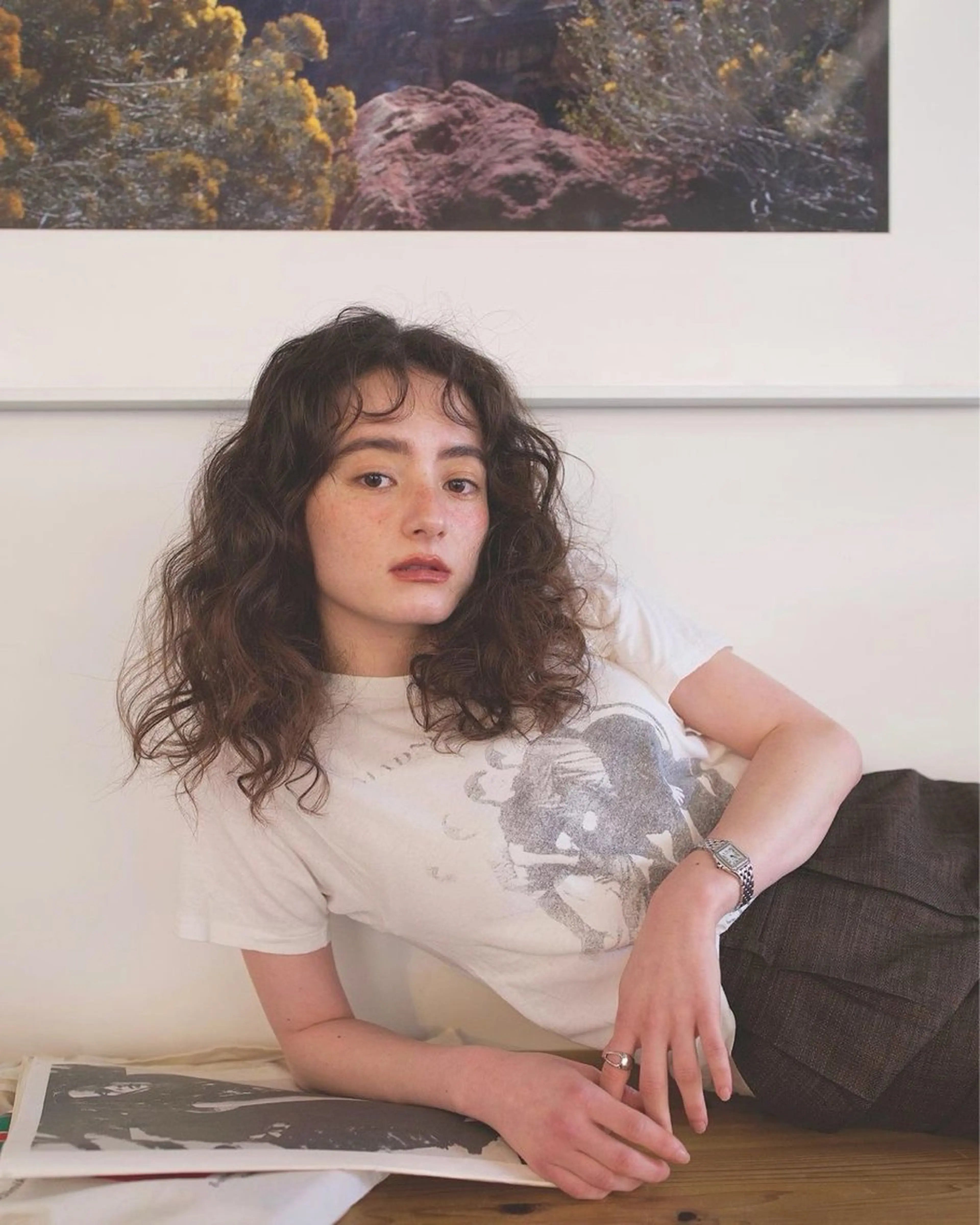 ミディアム パーマ ミディアムパーマ カット パーマ atelier doux dimanche（アトリエ・ドゥー・ディマンシュ）所属・Fukamiレイヤー 透明感カラーのヘアスタイル