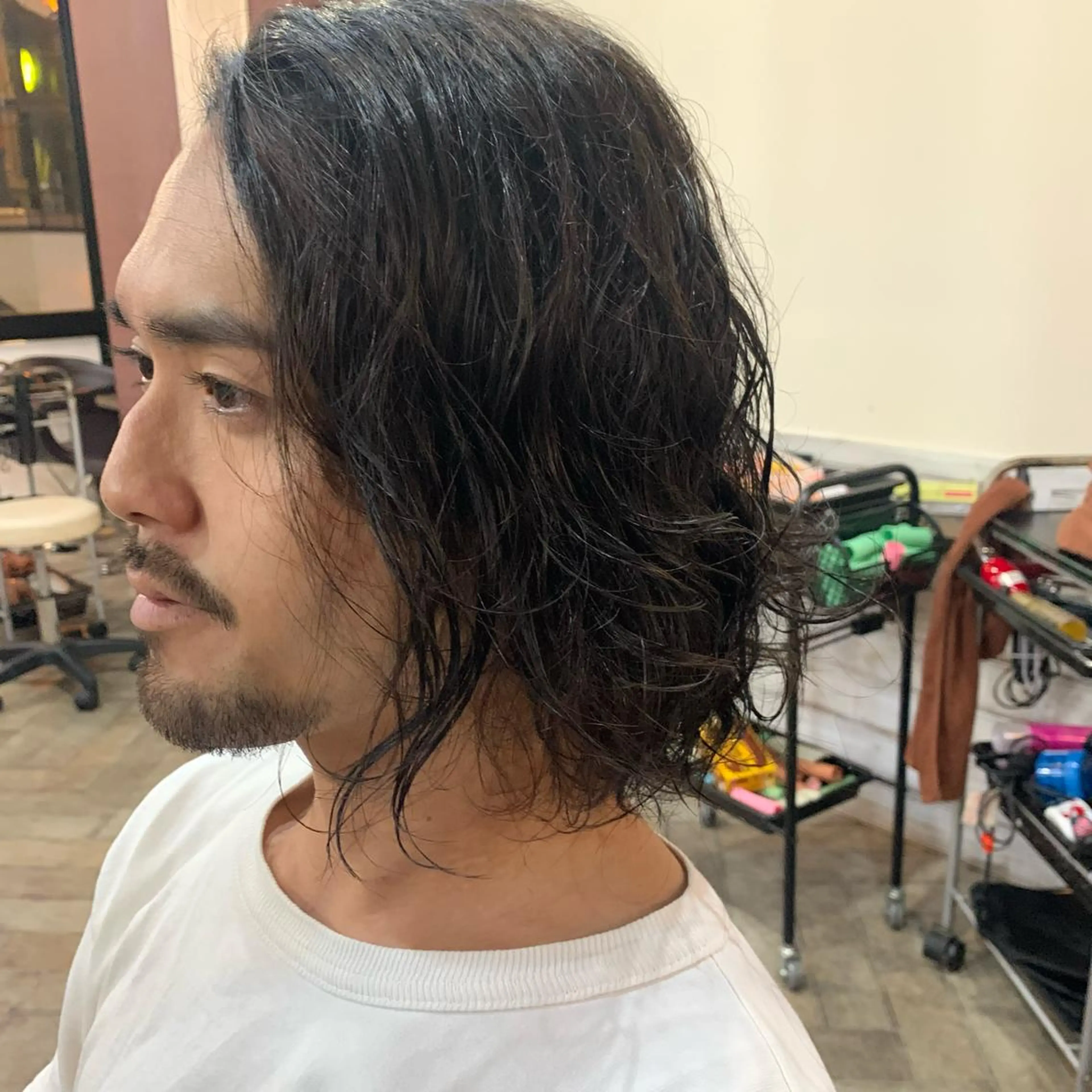 ロング メンズ メンズパーマ カット パーマ トリートメント ヘアセット グランルシア所属・梅田茶屋町メンズ N o.1 榊のヘアスタイル
