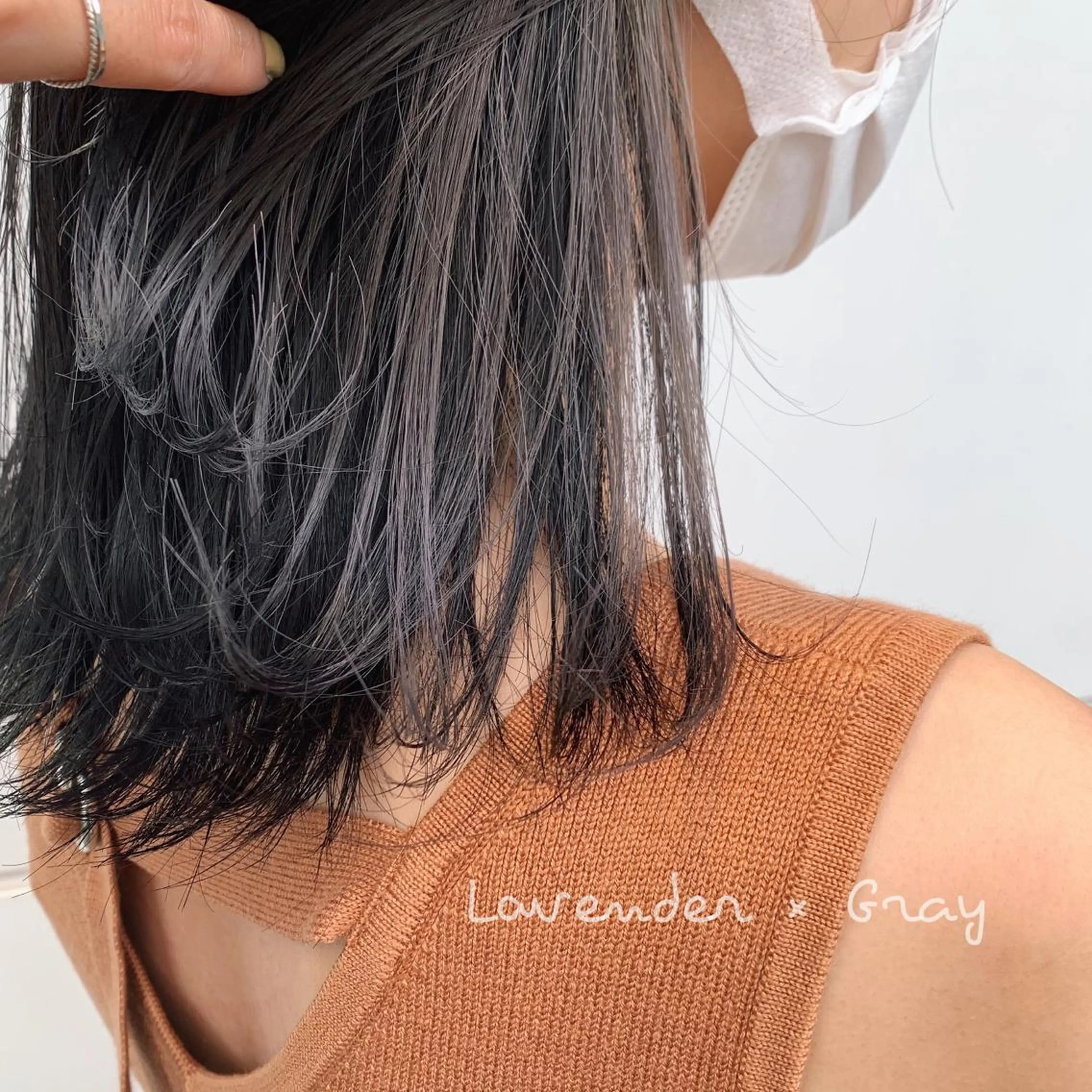 セミロング カラー イヤリングカラー RINA🧤 デザインとボブのヘアスタイル