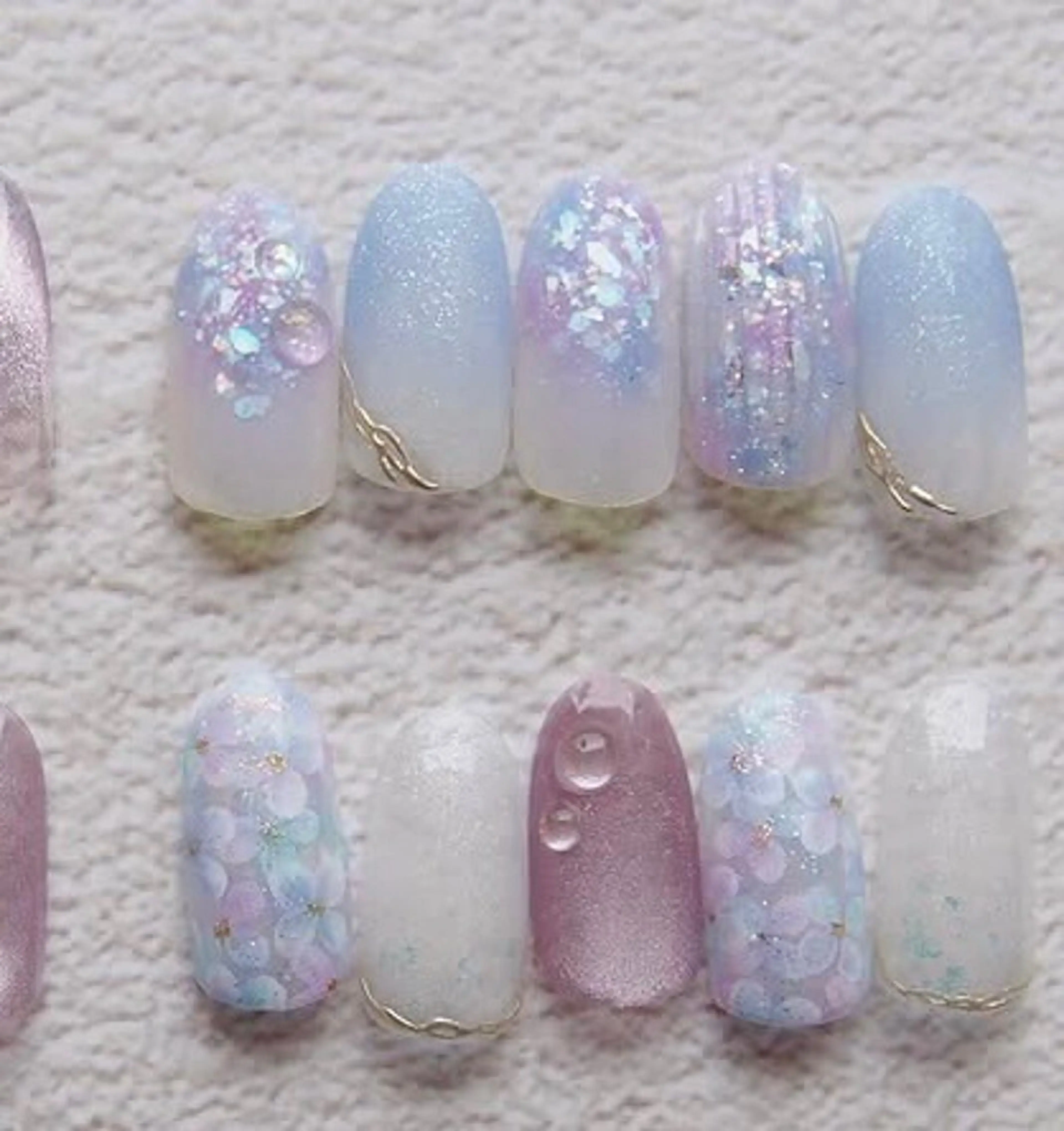 ネイル フットネイル フレンチネイル ジェルネイル ガラスフレンチ 韓国ネイル 大門浜松町 ネイルのネイルデザイン