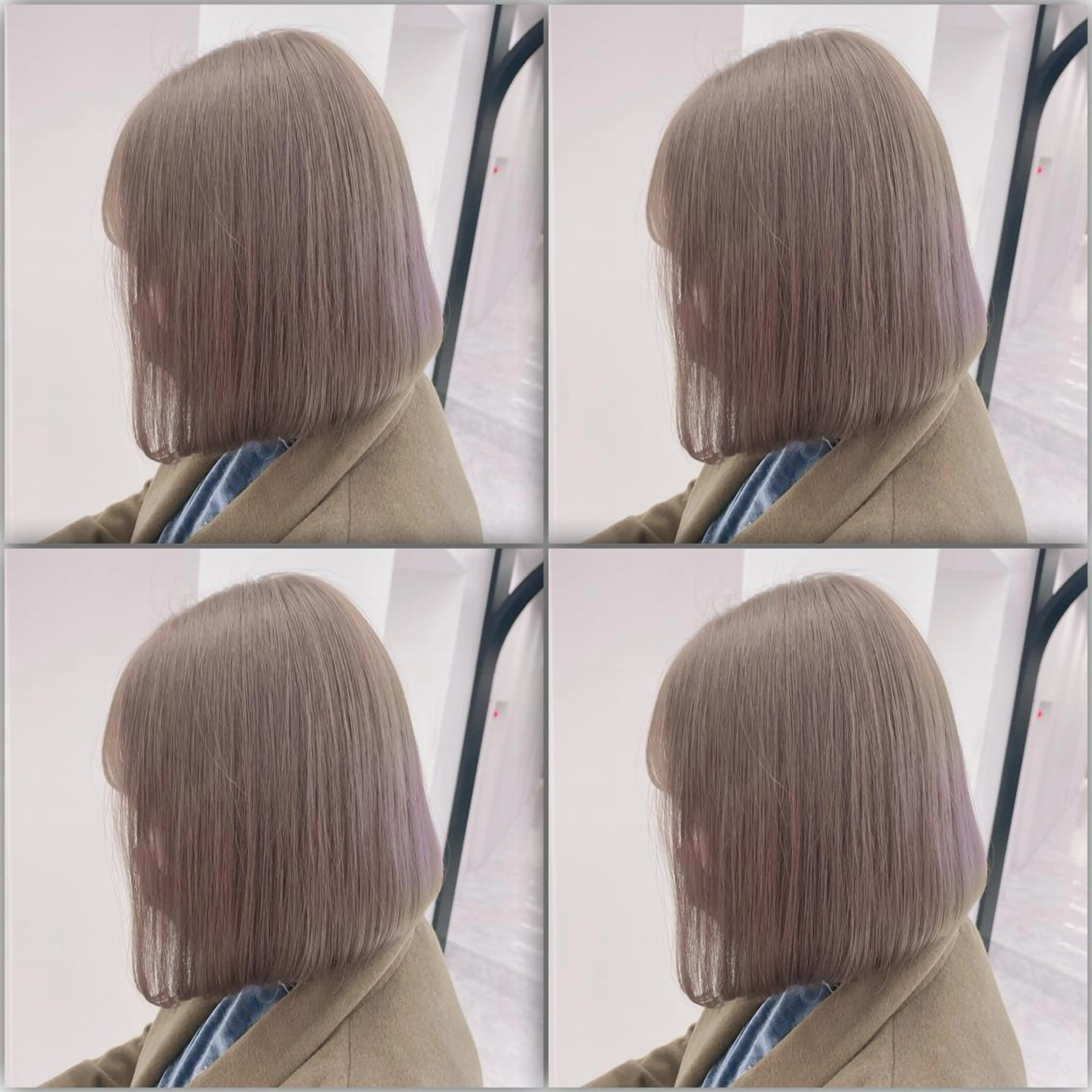 ミディアム カラー ケアブリーチ 韓国レイヤーKYONのヘアスタイル