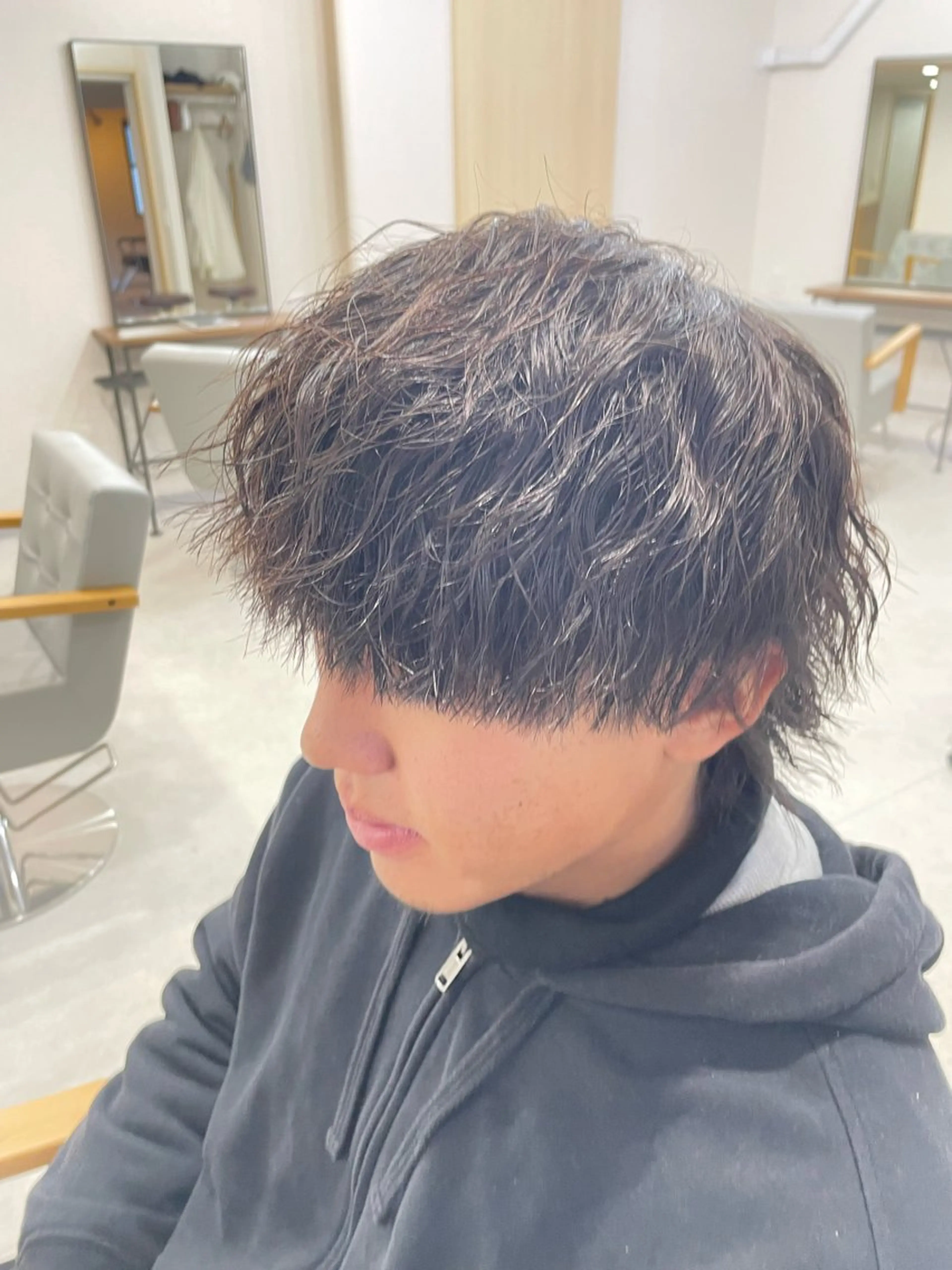 パーマ メンズ マッシュウルフ マッシュ メンズパーマ ツイストスパイラルパーマ メンズウルフカット Ritsuki メンズ特化😎のヘアスタイル