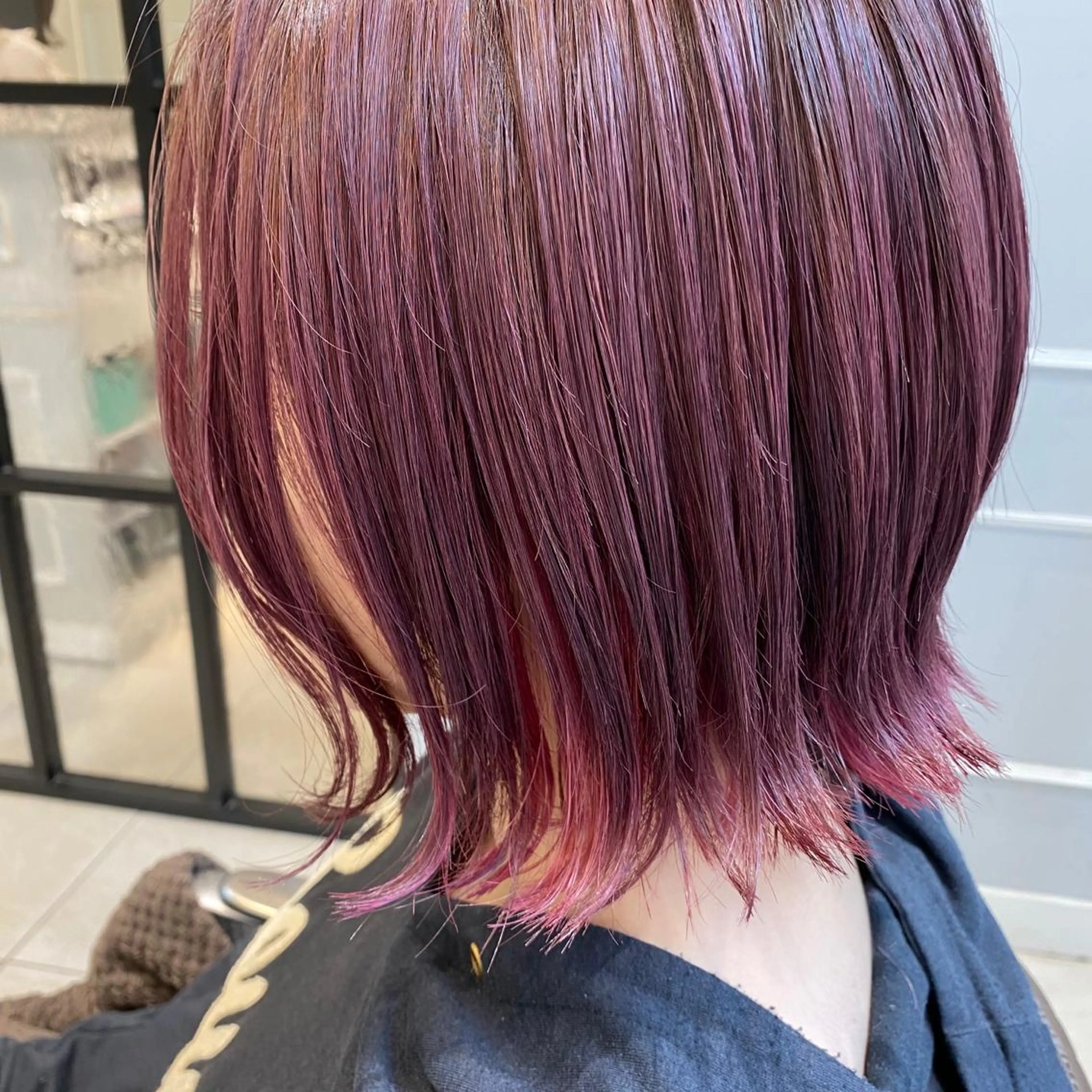 ミディアム カラー カシス ピンクカラー ヘアカラー トリートメント 韓国ヘア🇰🇷 トヨキトキコのヘアスタイル