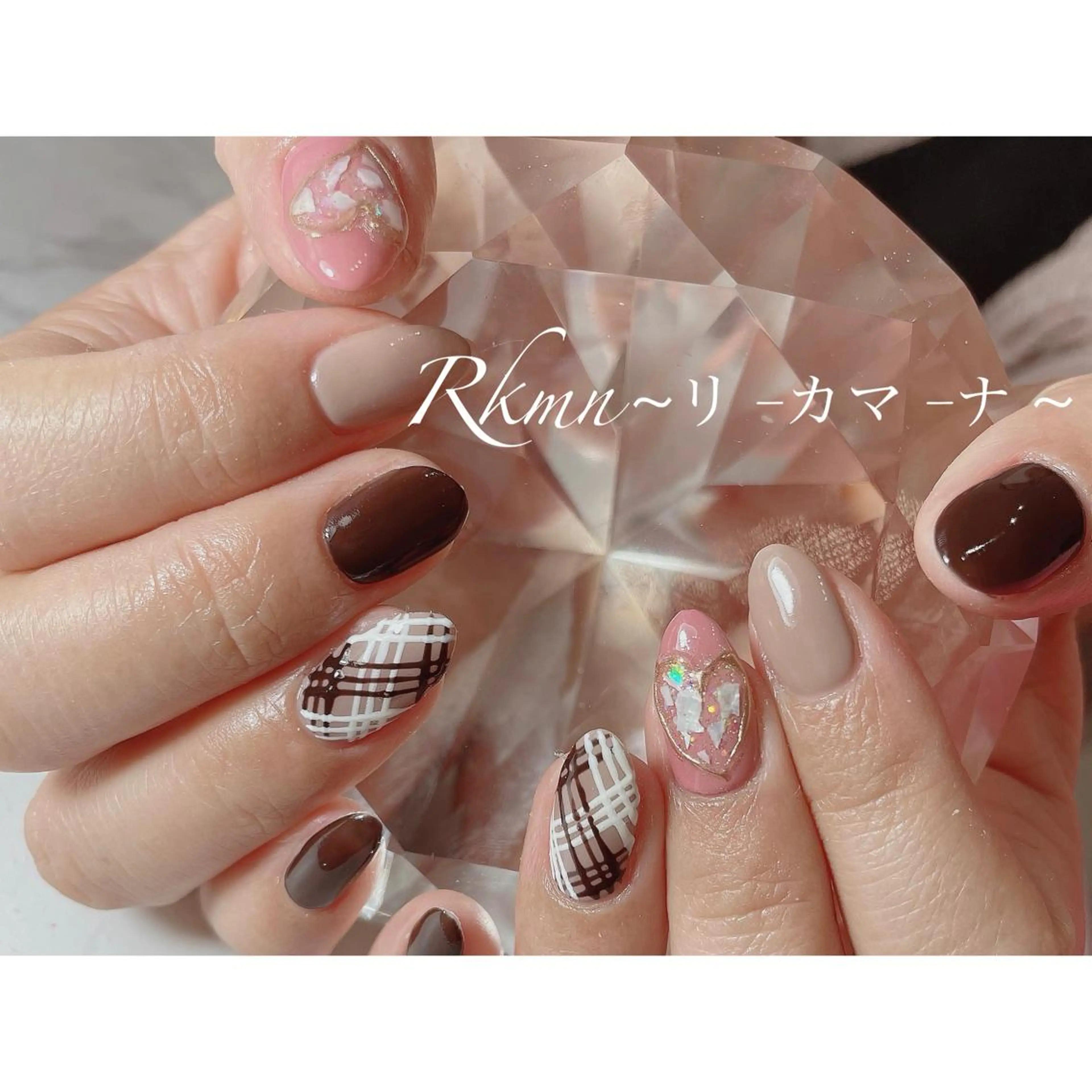 ネイル アートネイル ハート 春ネイル バレンタイン ハンドネイル フットネイル ハンドケア Rkmn ~リ-カマ-ナ~のネイルデザイン