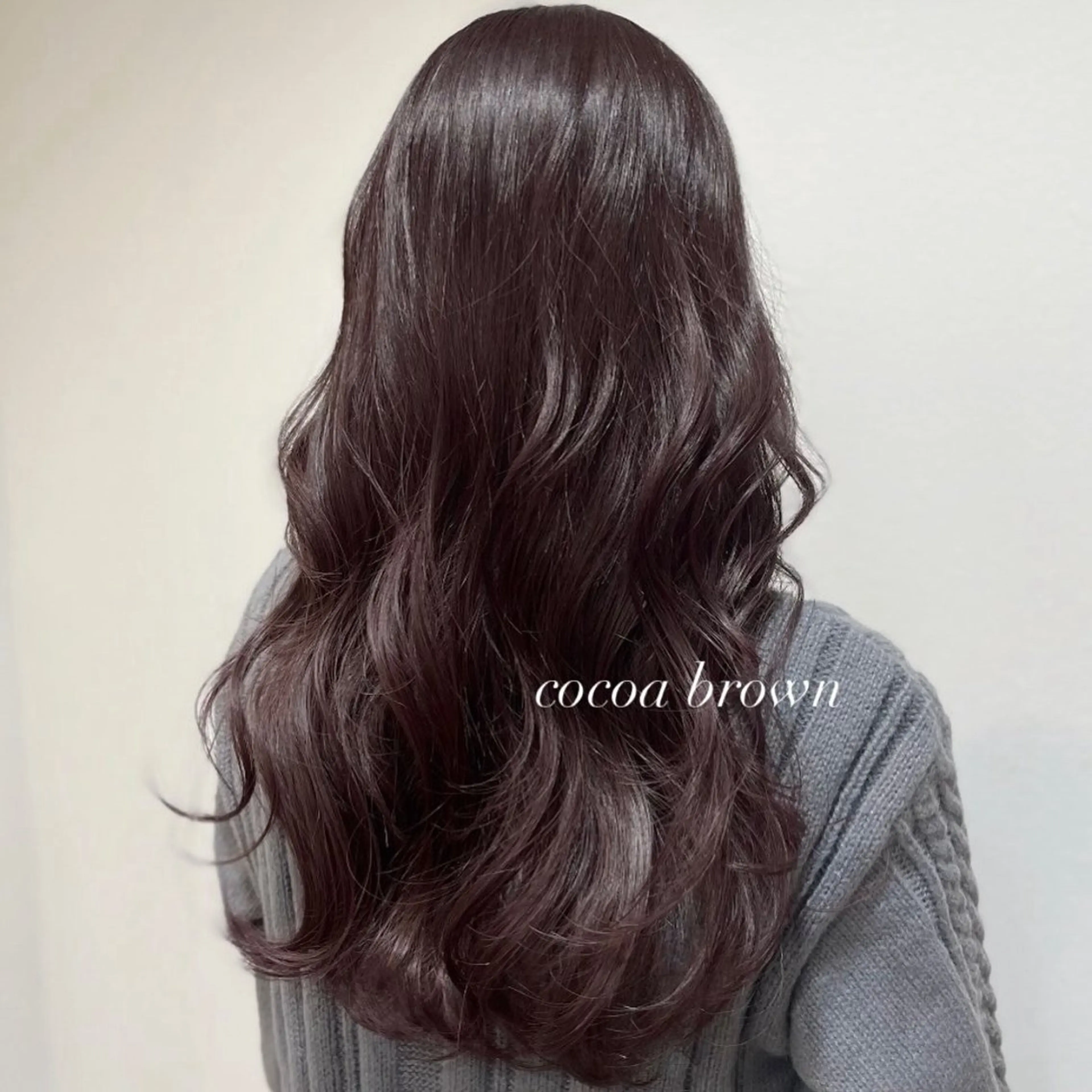 ロング カラー ブラウンカラー ココアブラウン カット ヘアカラー トリートメント 透明感カラー／ 艶感カラー／RAMUのヘアスタイル