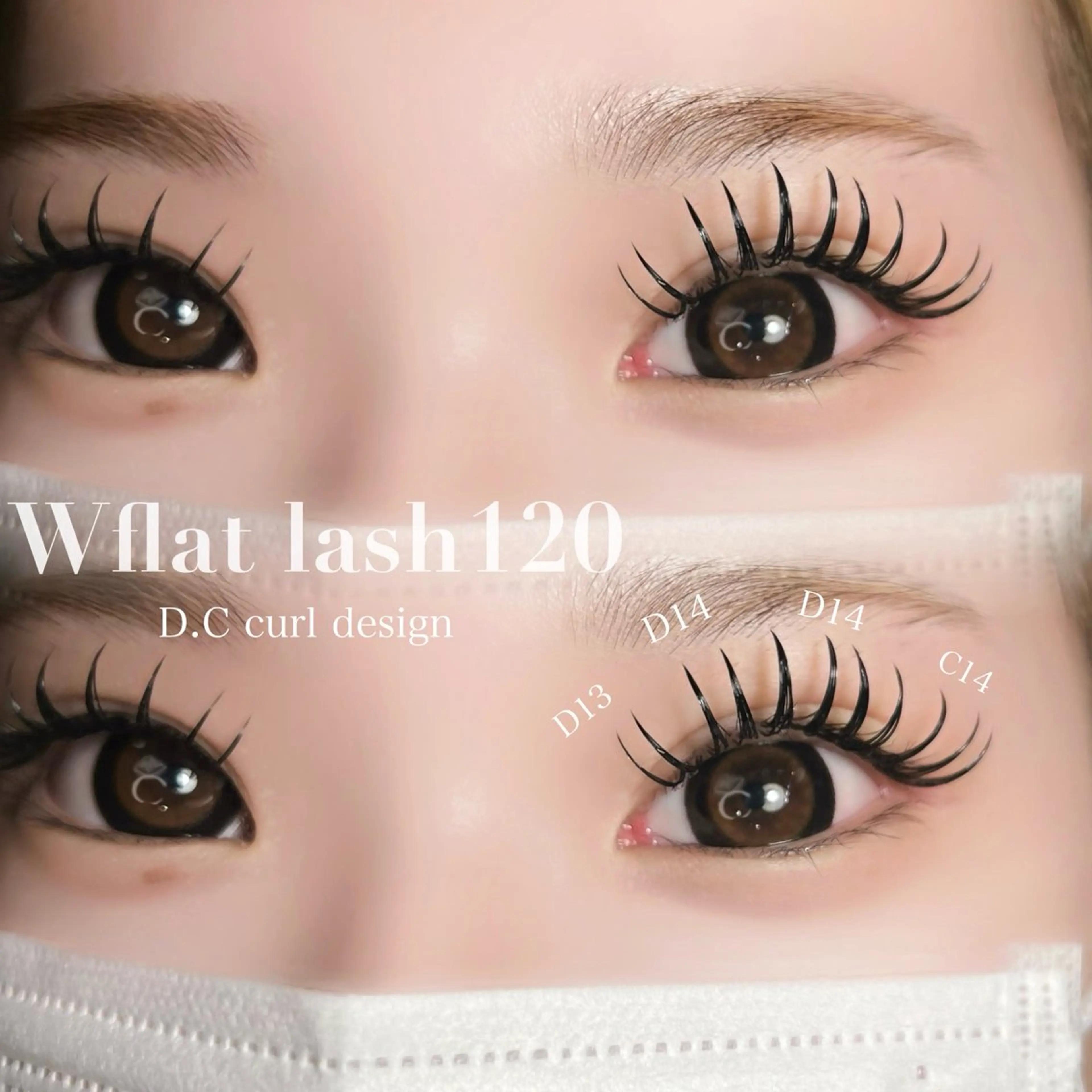 マツエク・マツパ フラットラッシュ マツエク 心斎橋REBEST HINATA🍒のマツエク・マツパデザイン