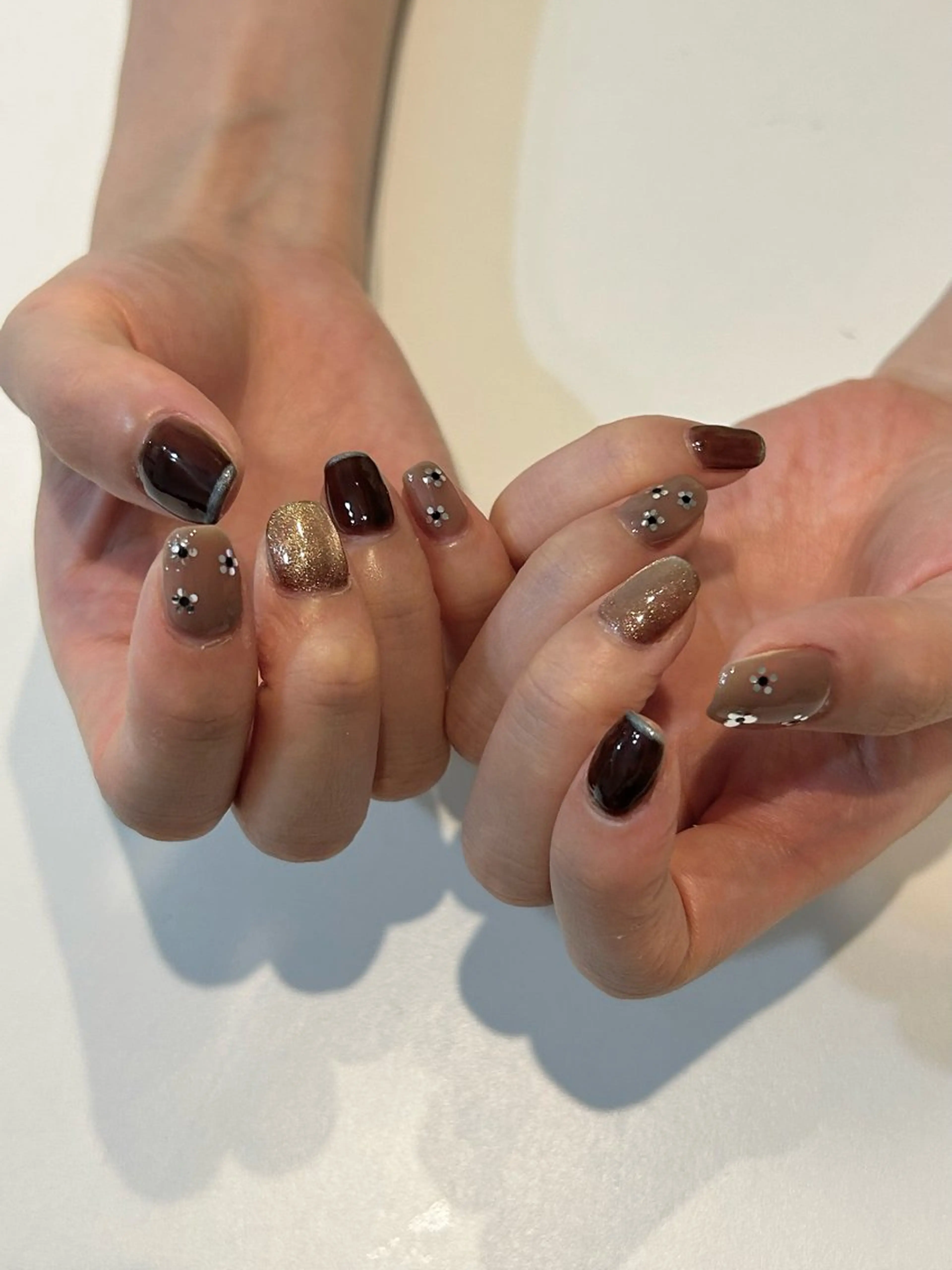 ネイル ブラウン katarina🪐 filonnailのネイルデザイン