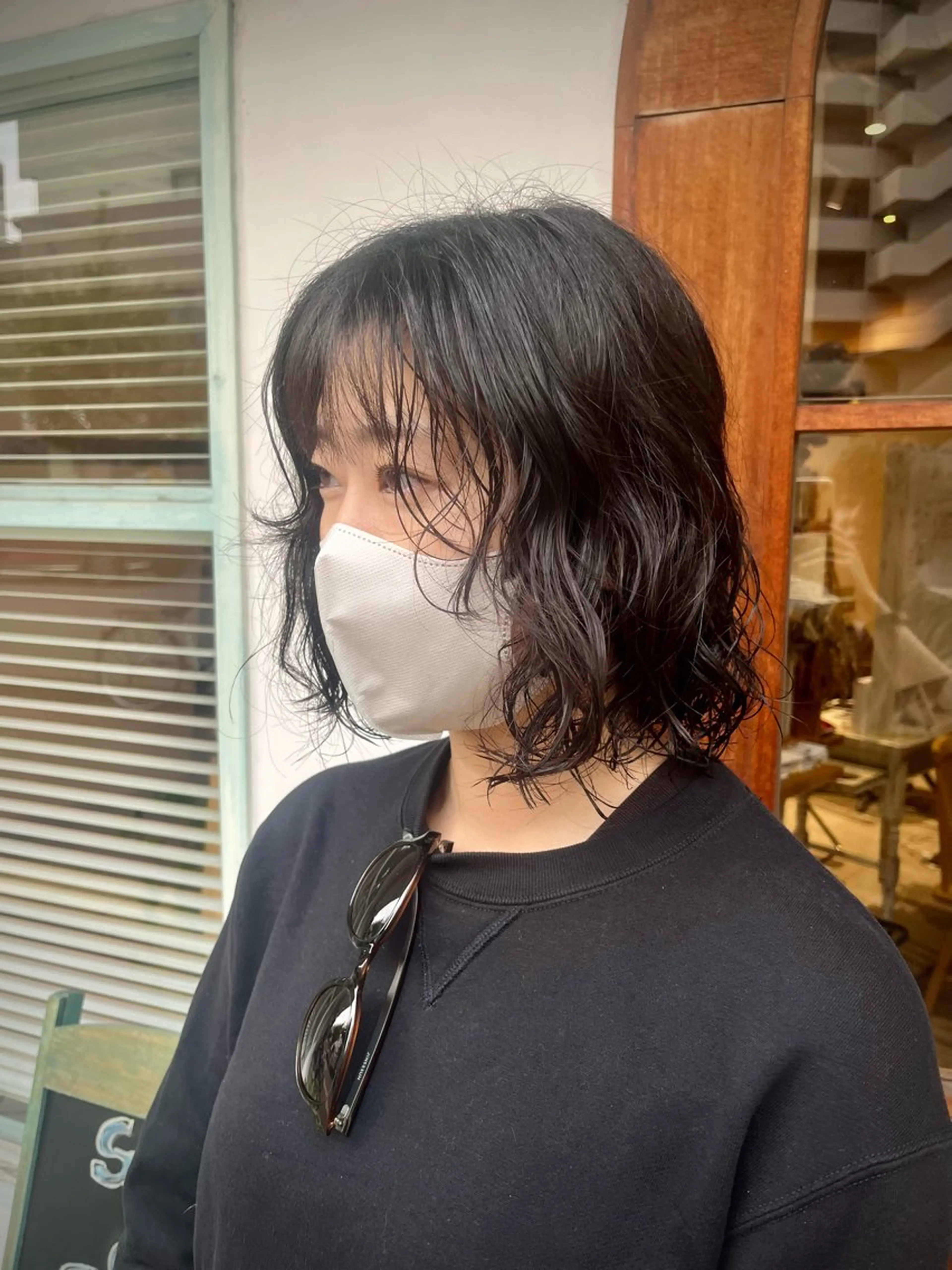 ミディアム パーマ ミディアムパーマ ボブ カット パーマ 🟦メンズ特化🟦 たかしま　あさひのヘアスタイル