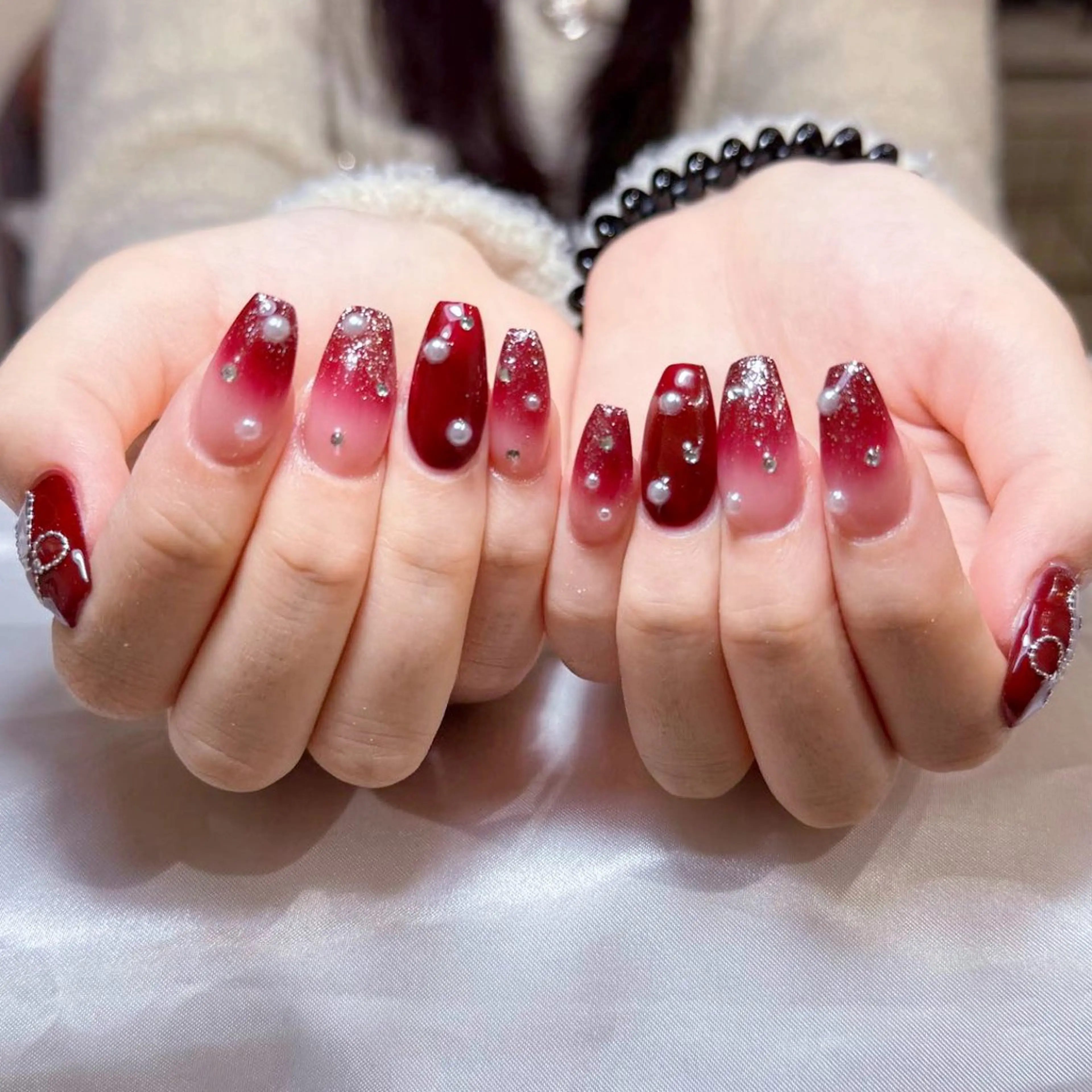 ネイル アートネイル オーロラネイル ガーリー キラキラネイル 韓国ネイル Diamond NAIL✨のネイルデザイン