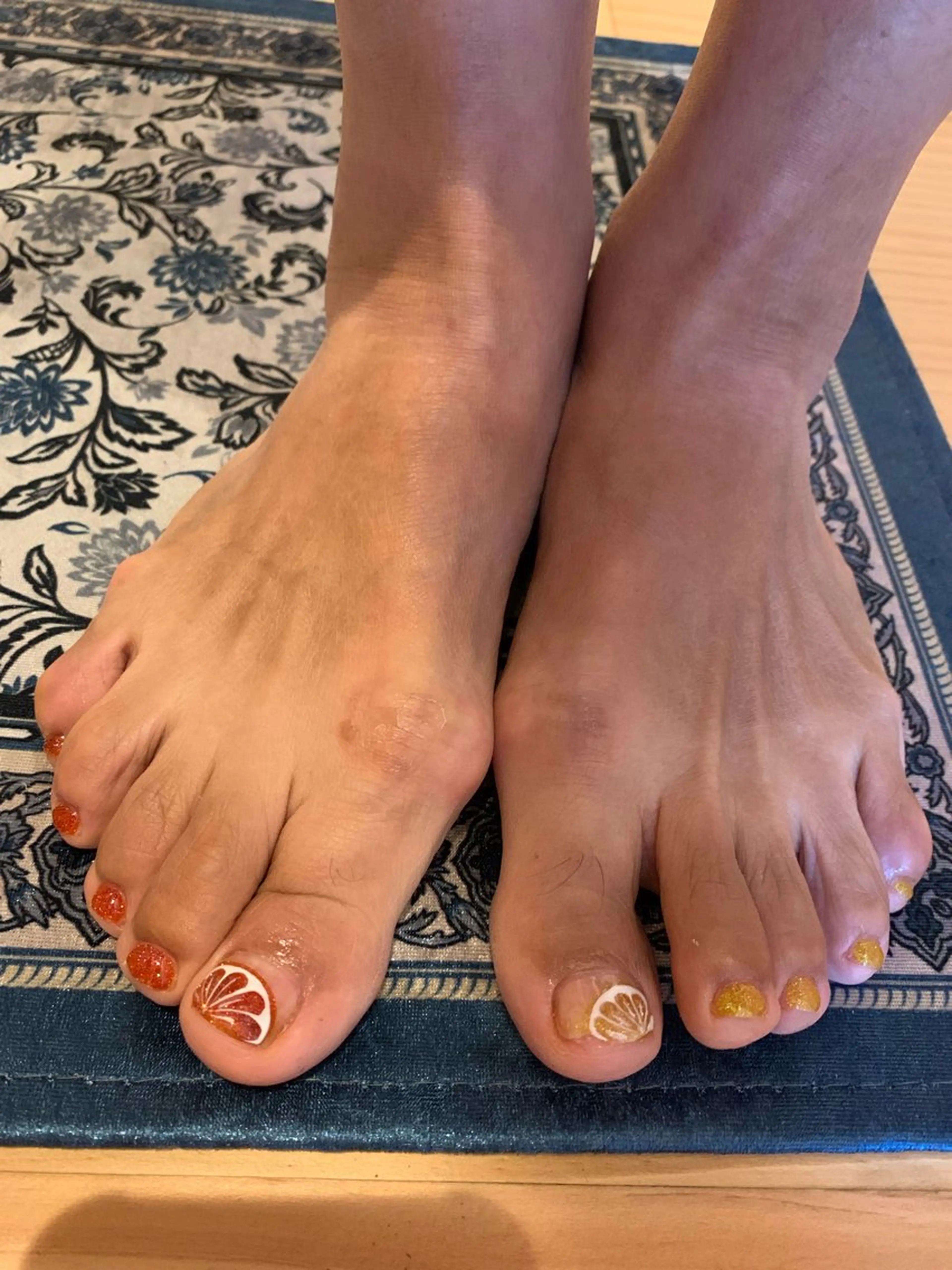 ネイル フットネイル おそろいネイル 北川 恭子のネイルデザイン